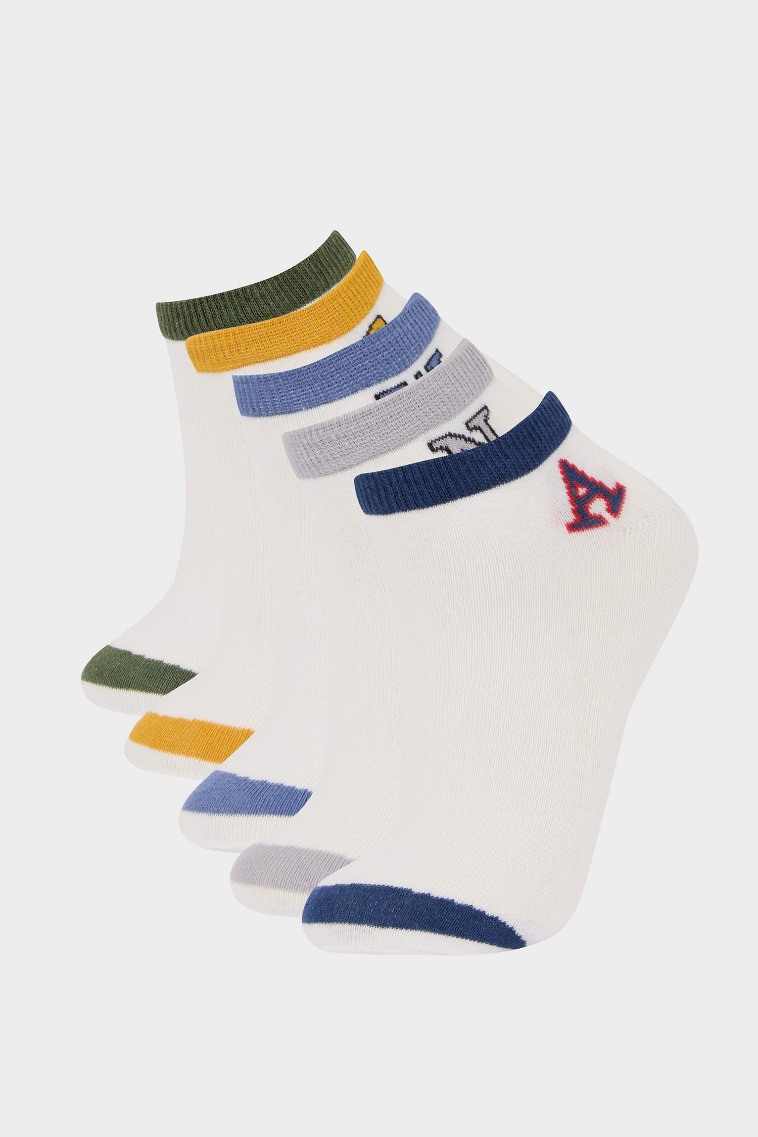 جوارب قصيرة قطن ولادي - 5 قطع