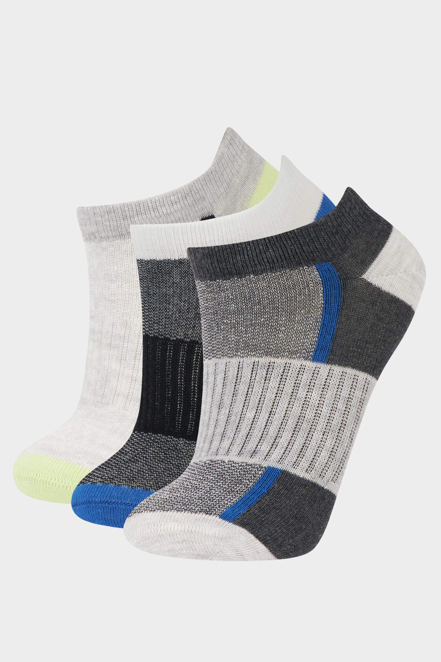 جوارب قصيرة قطن رجالي - 3 قطع