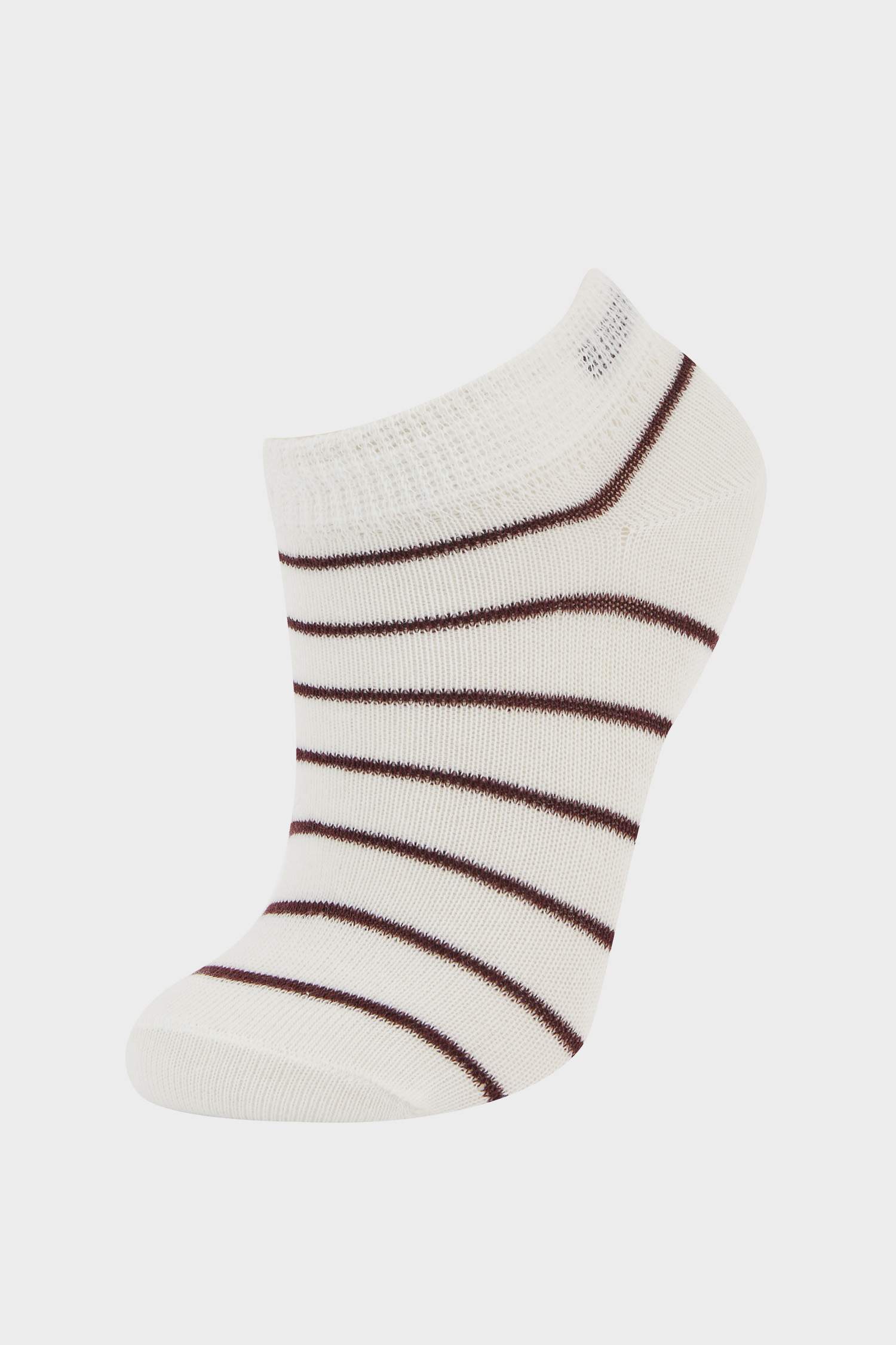 شرابات قصيرة اولادي قطن مخطط - 5 قطع