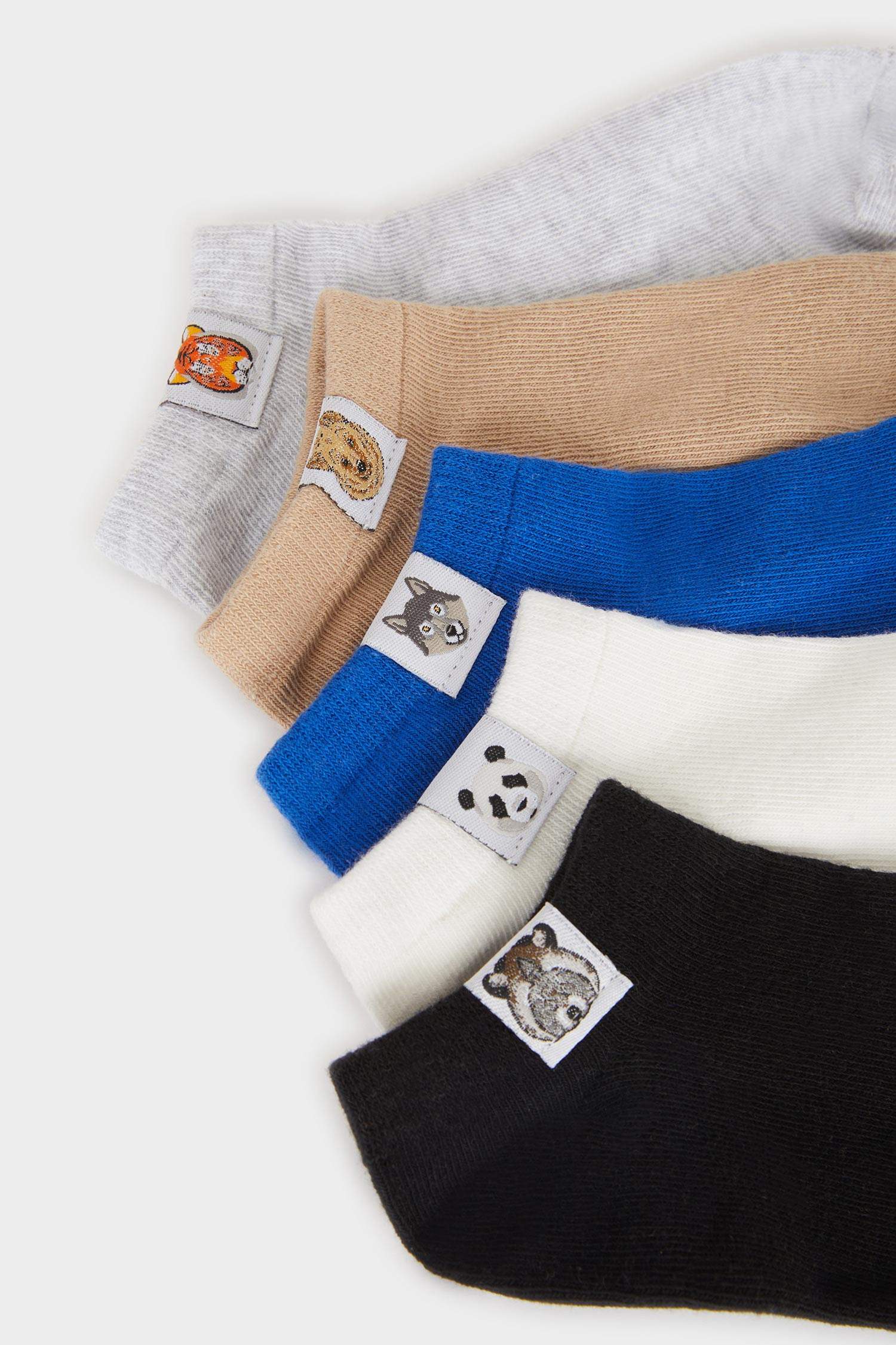 Lot de 5 paires de Chaussettes courtes en coton pour garçon