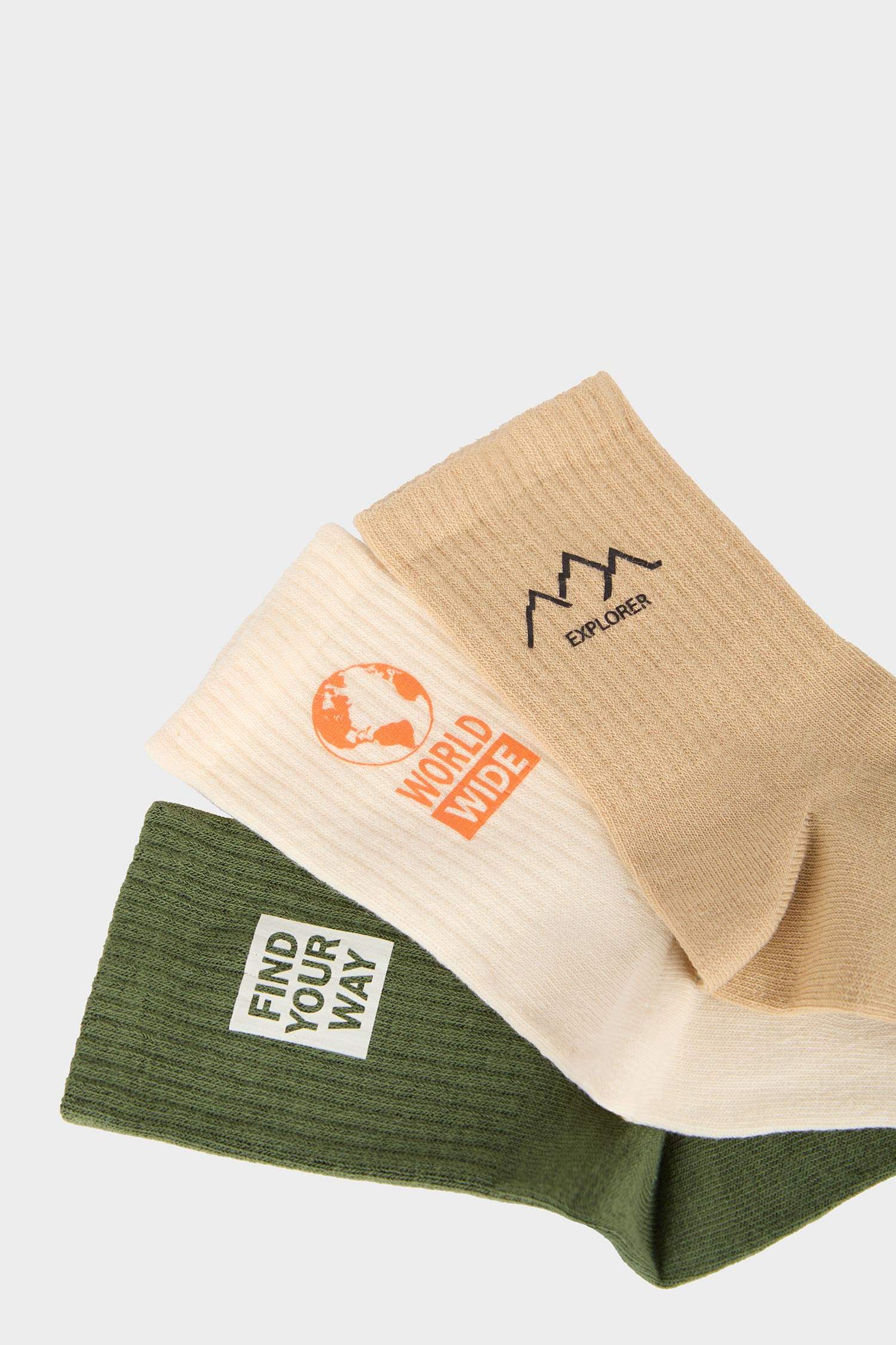 Boy Comfortable Elastic 3 Piece Cotton Long Socks