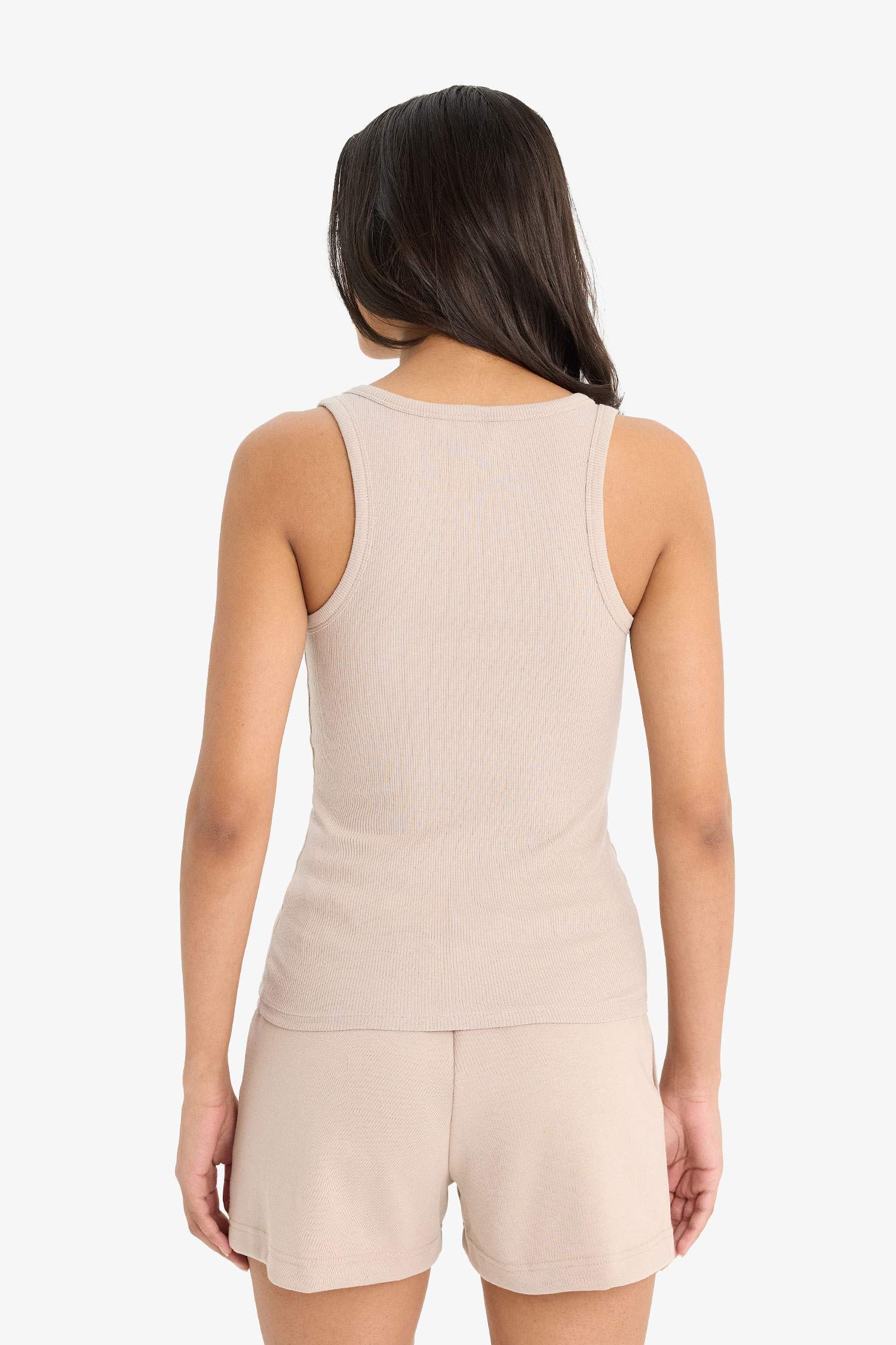 Slim Fit Basic Camisole Round Collar Tank Top