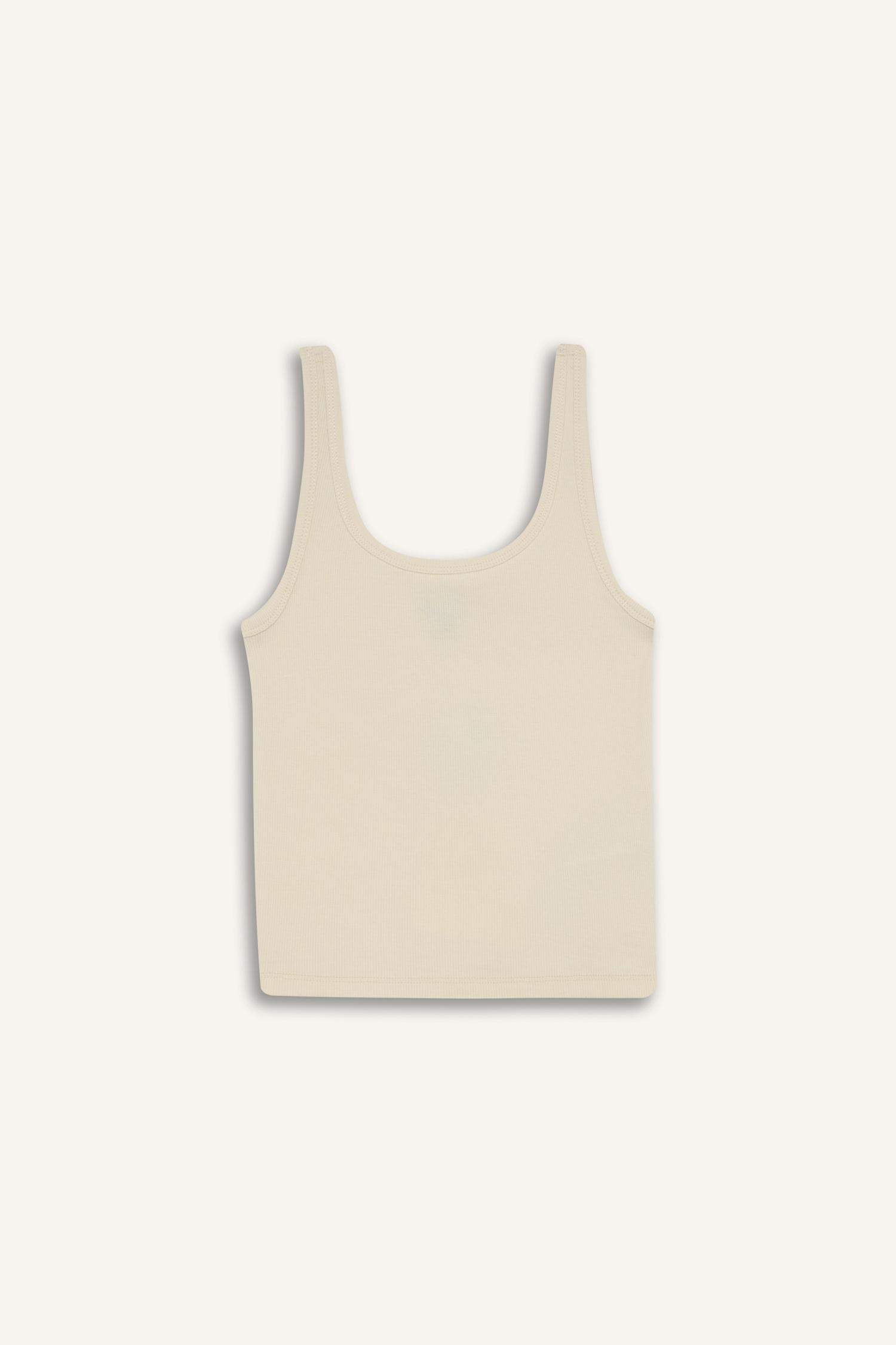 Slim Fit Basic Camisole Round Collar Tank Top