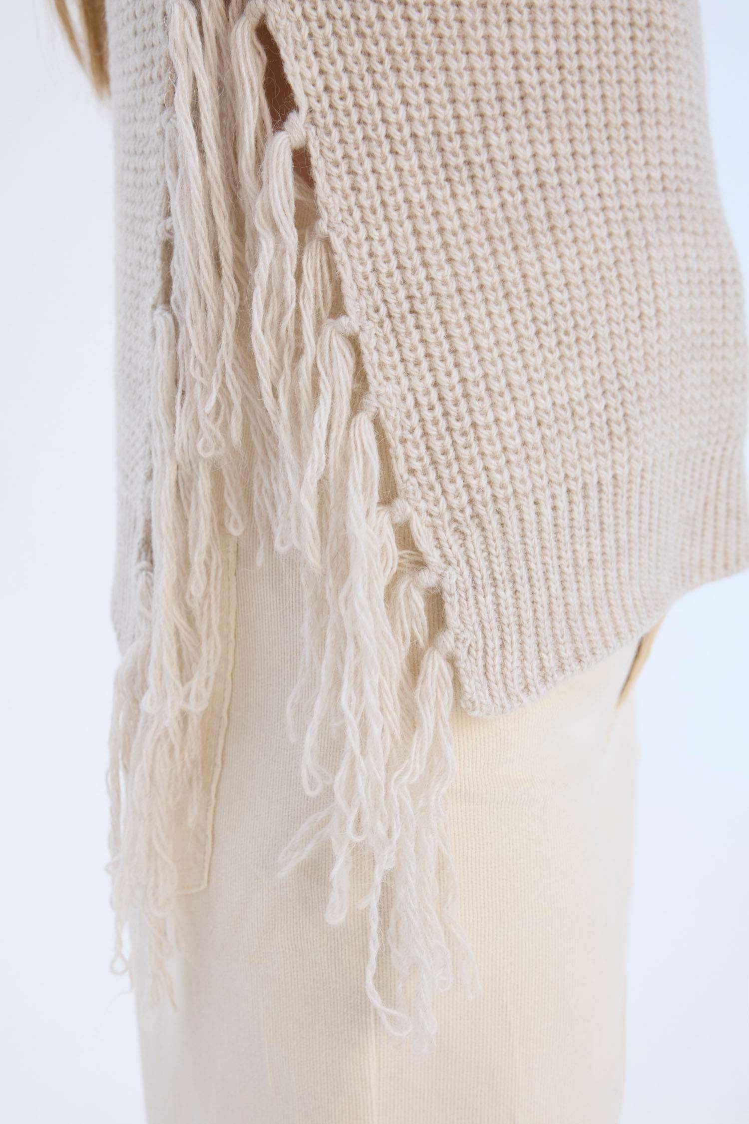 Relax Fit Half Turtleneck Selanik Fabric Pullover