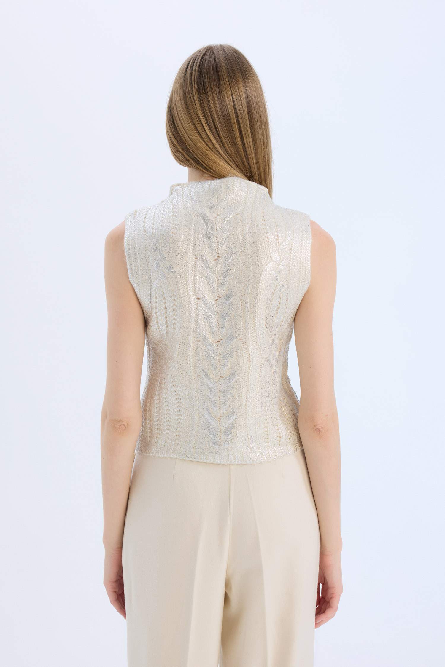 Regular Fit Yarım Balıkçı Yaka Parlak Triko Süveter