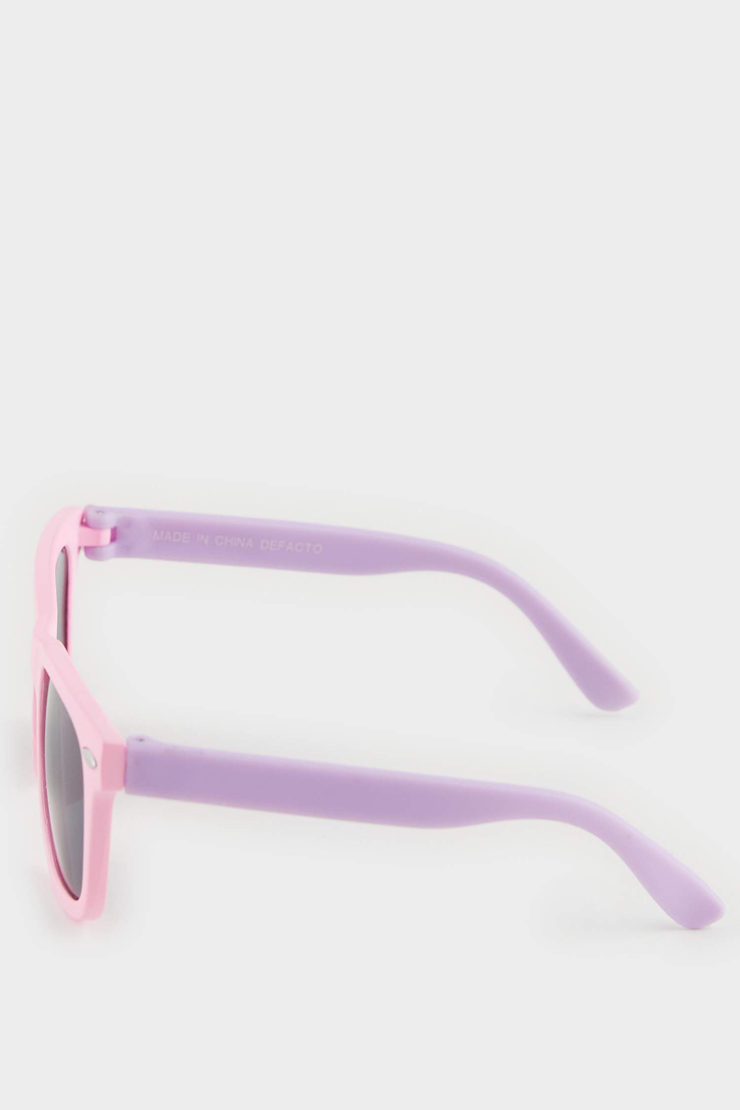 Girl Pink Plastic Frame Black Glass UV Sunglasses