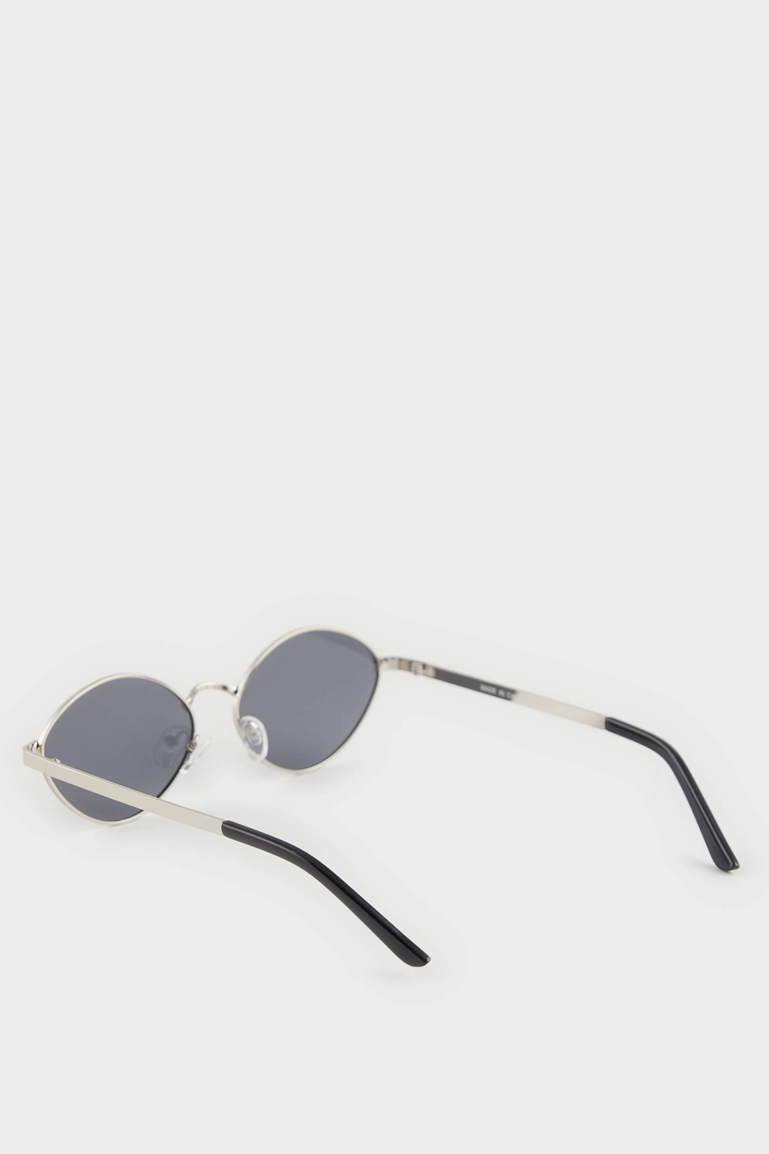 Мужские круглые металлические солнечные очки