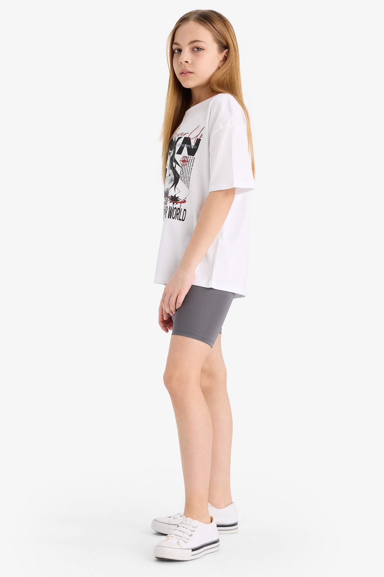 Ensemble T-shirt imprimé et Short Legging pour fille