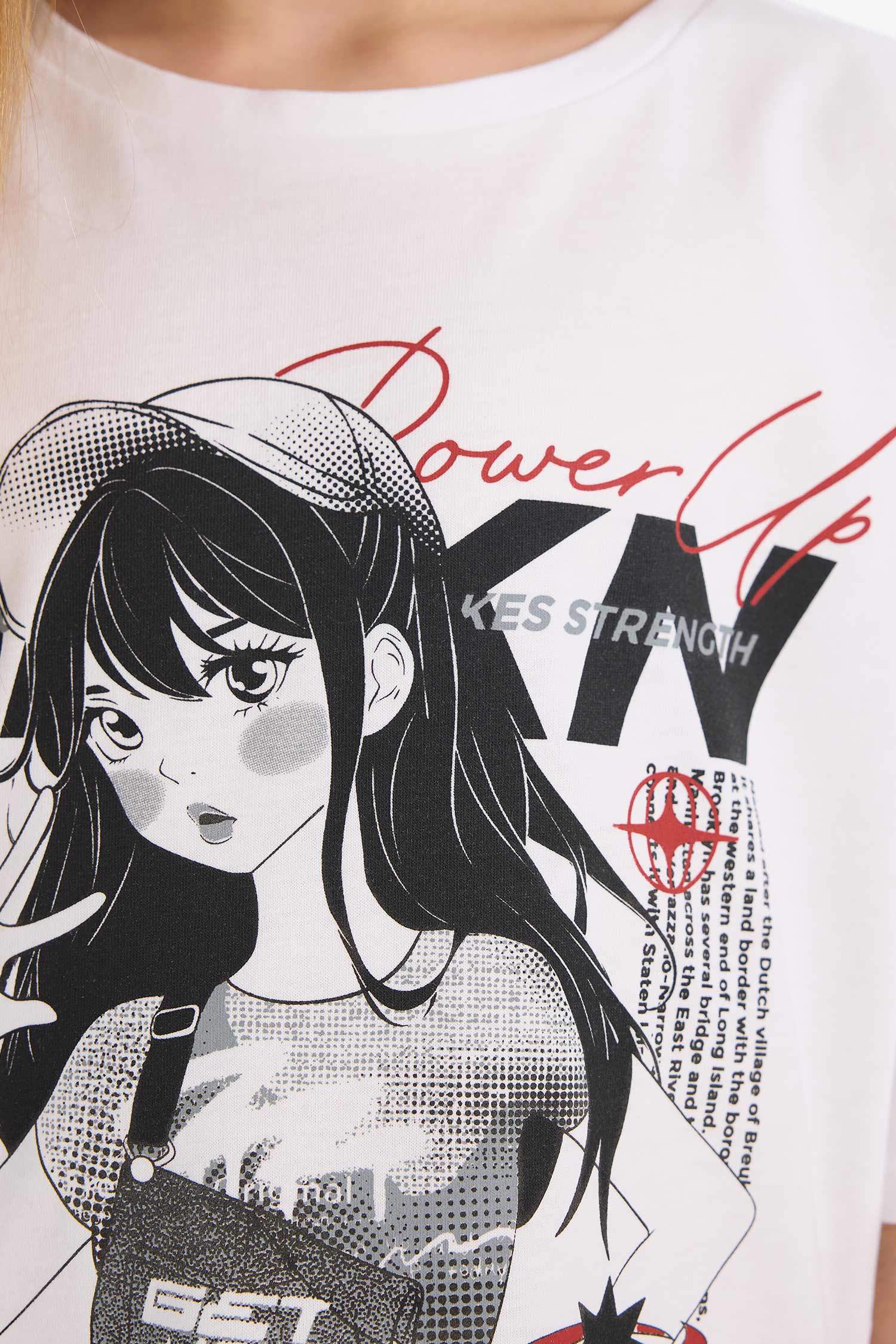 Ensemble T-shirt imprimé et Short Legging pour fille