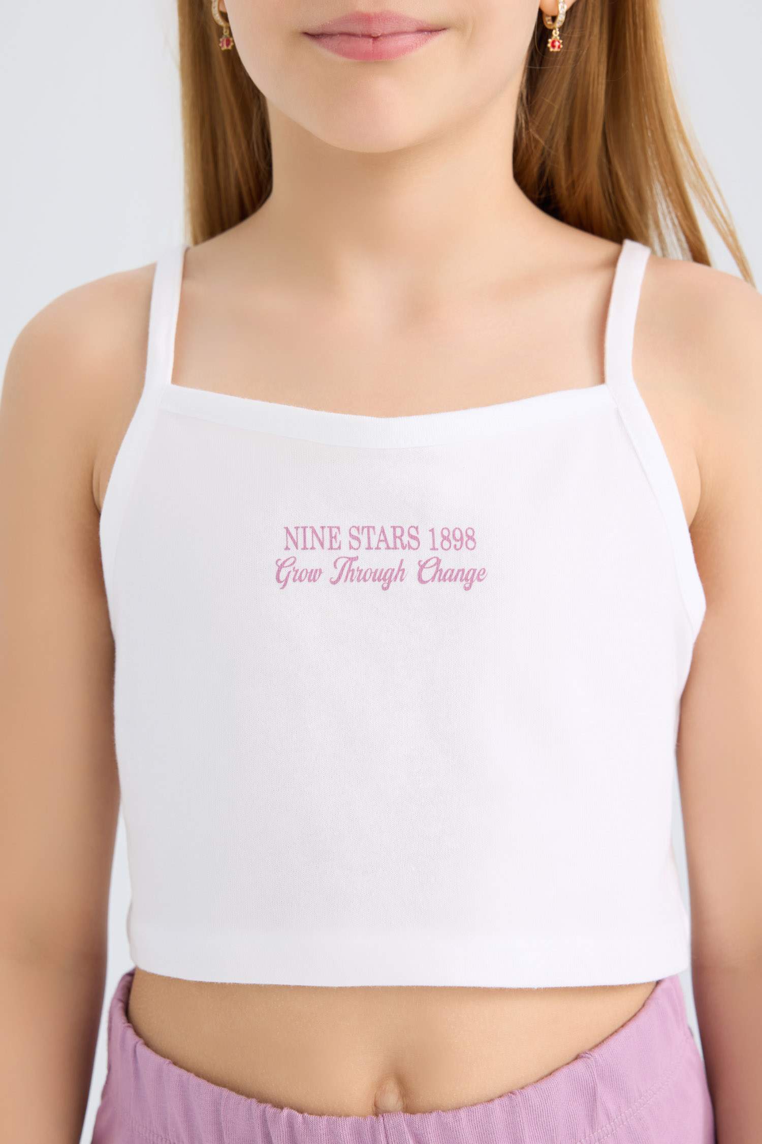 Girl Printed Tank Top Shorts 2 Piece Set