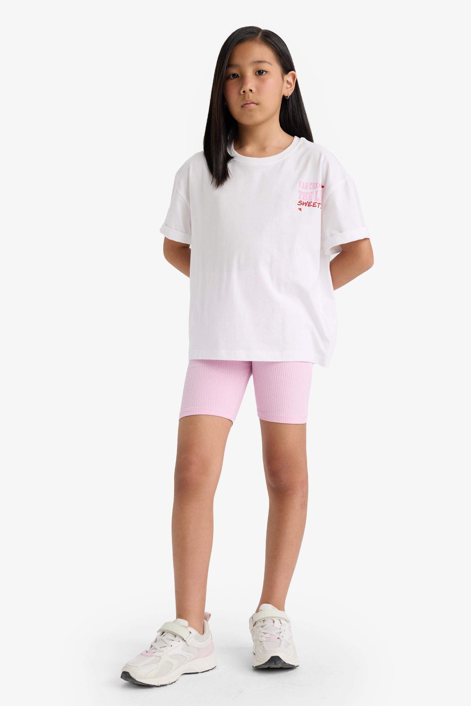 Kız Çocuk Biker Fitilli Kaşkorse Tayt