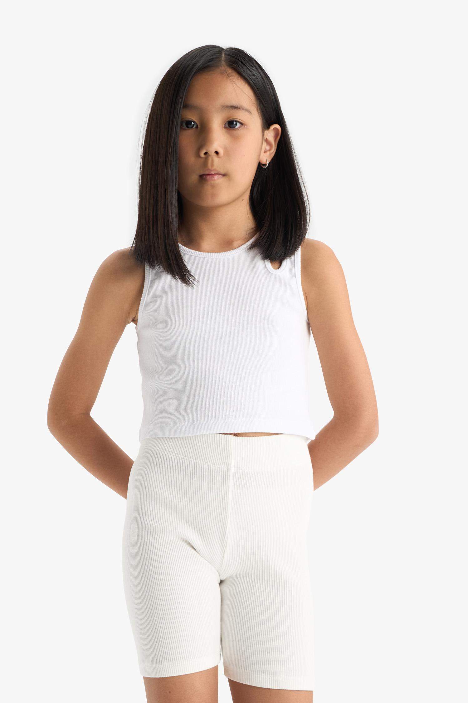 Girl Biker Corduroy Leggings