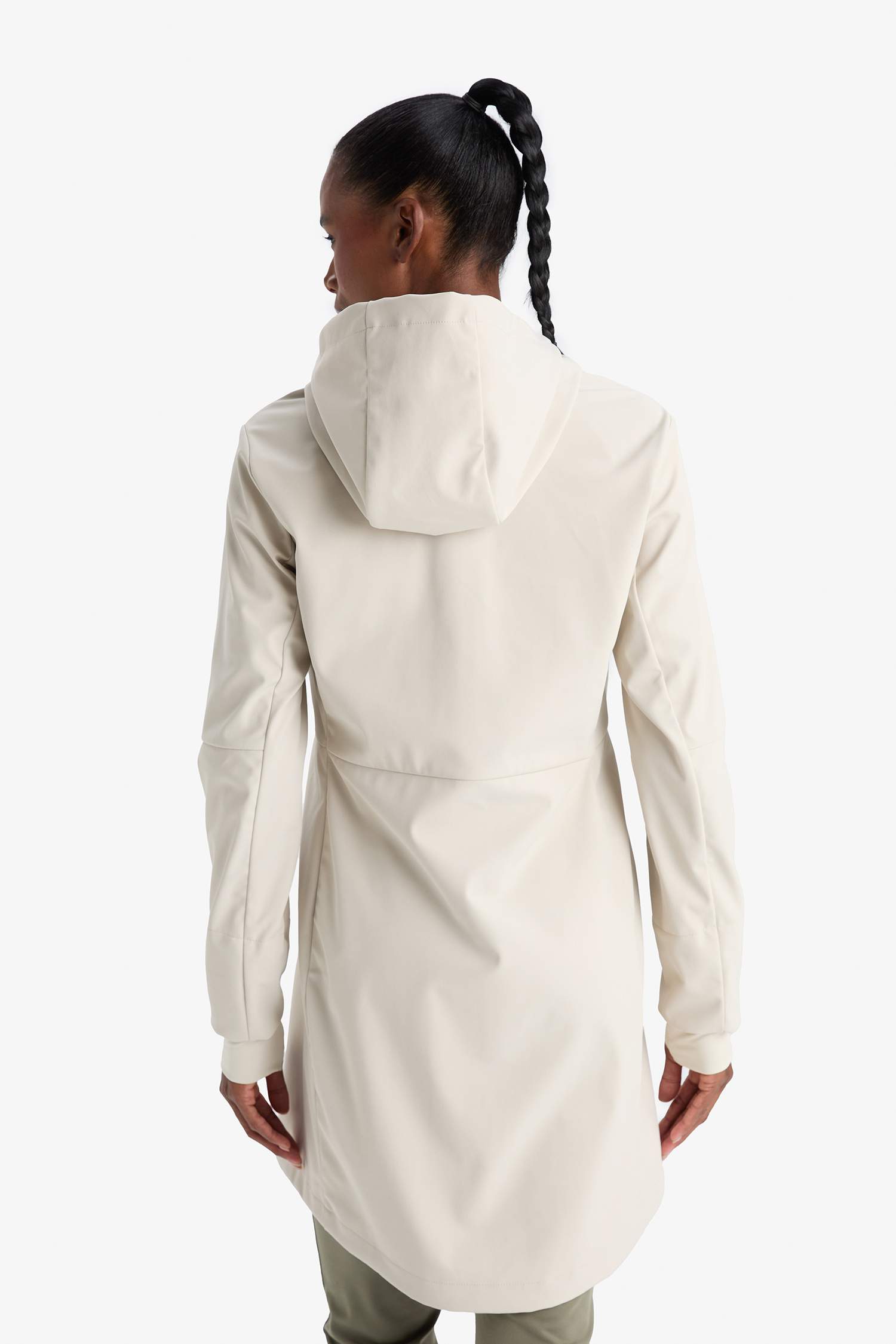 معطف سليم فيت بغطاء للرأس طارد للماء من DeFactoFit