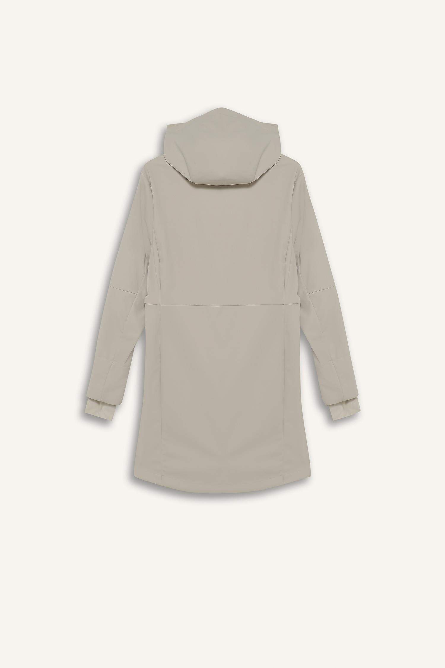 معطف سليم فيت بغطاء للرأس طارد للماء من DeFactoFit