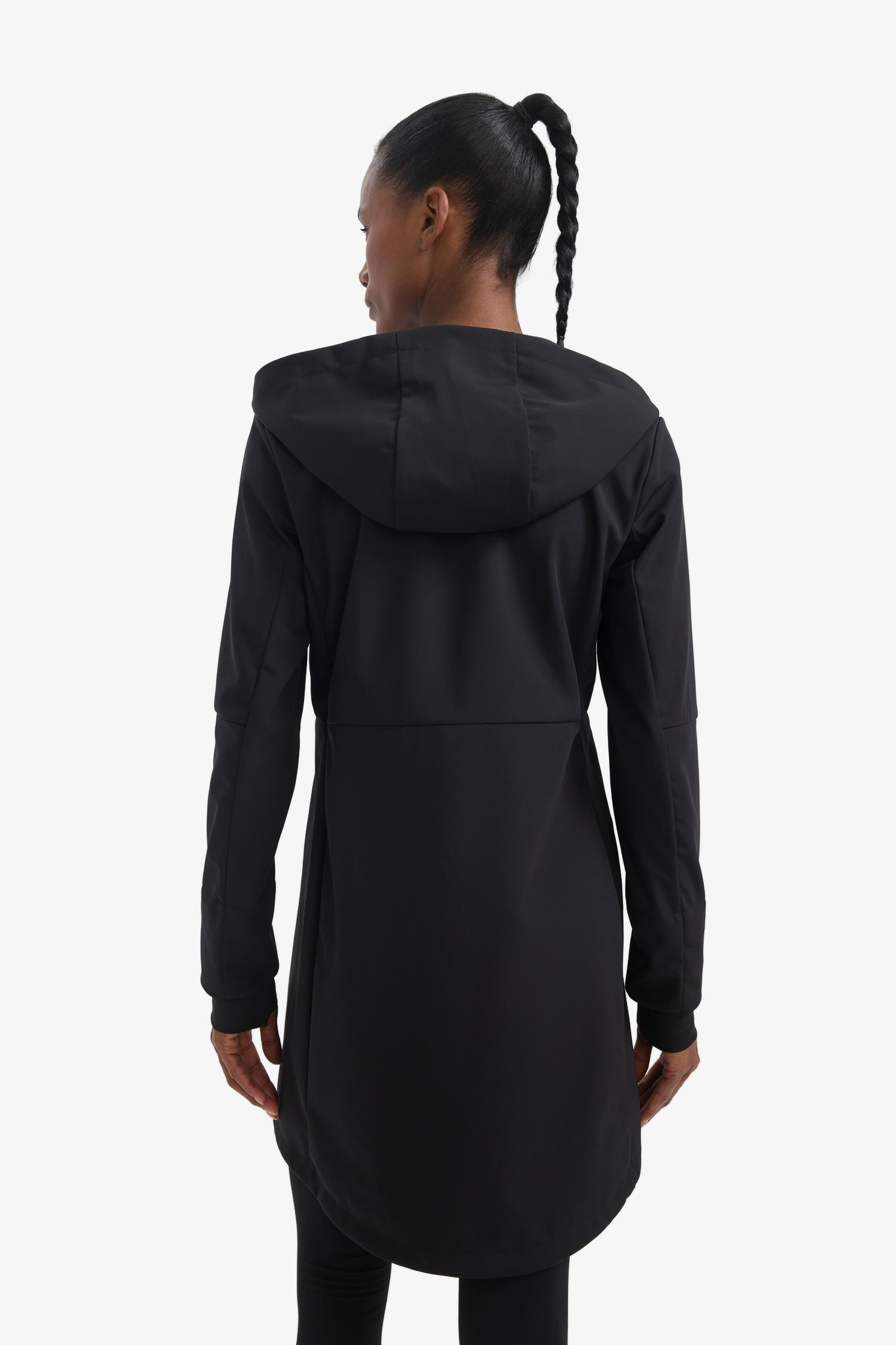 DeFacto Rüzgar Geçirmez Su İtici Softshell Slim Fit Dar Kesim Kapüşonlu Fermuarlı Cepli Parka görsel 7