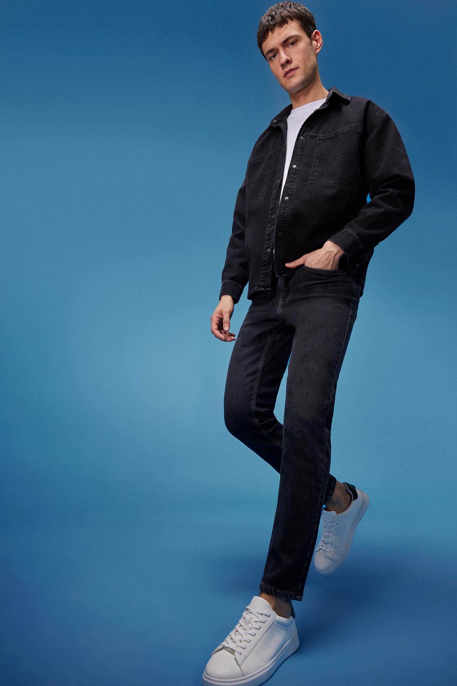 Oversize Fit Long Sleeve Denim Shirt