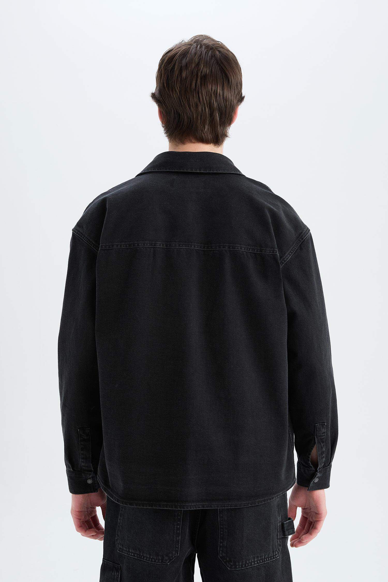 Oversize Fit Long Sleeve Denim Shirt