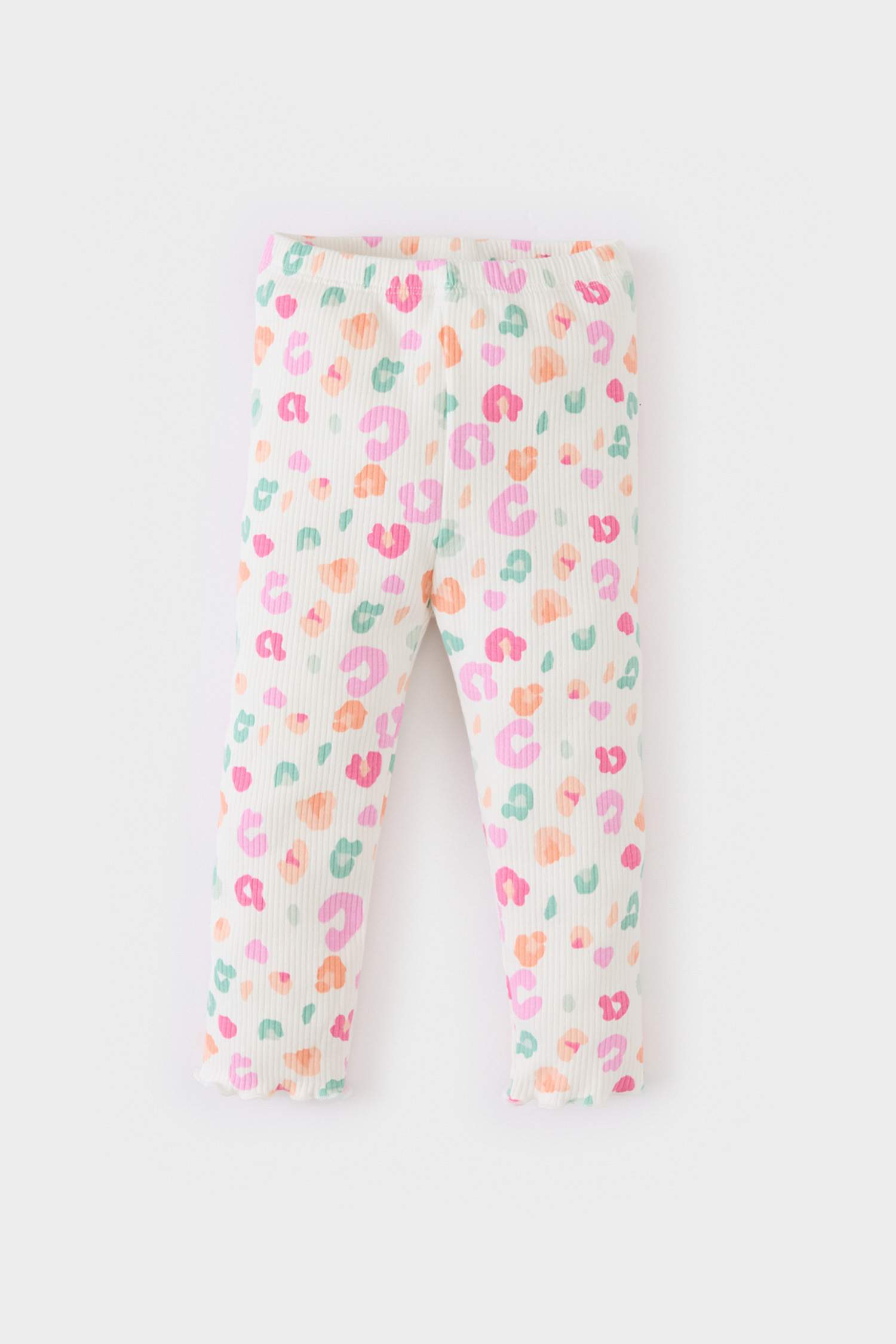 طقم بناتي تايجر تيشيرت وليجن مضلع قصة عادية - قطعتين