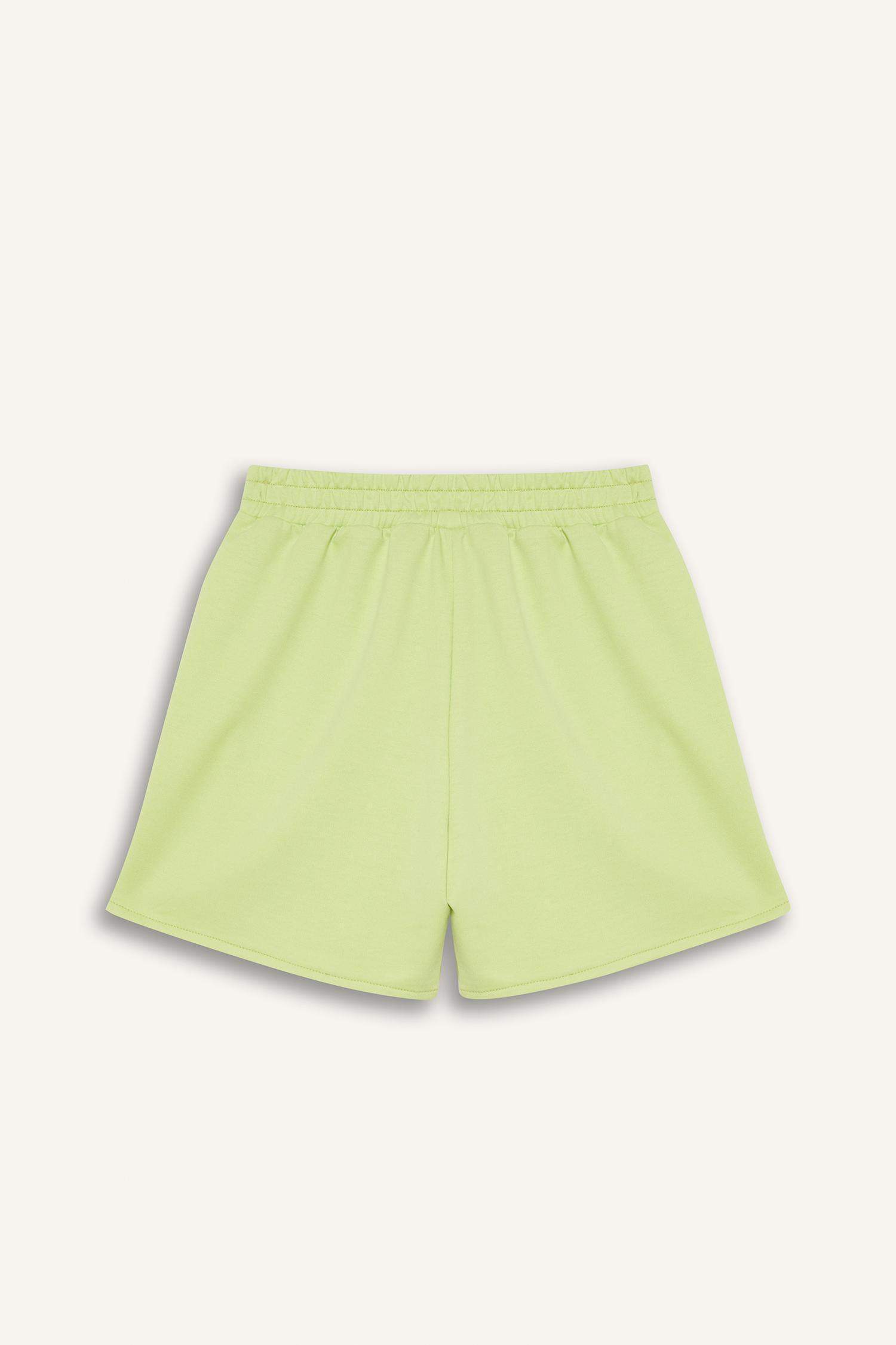 شورت بنات مطبوع بخصر مطاطي