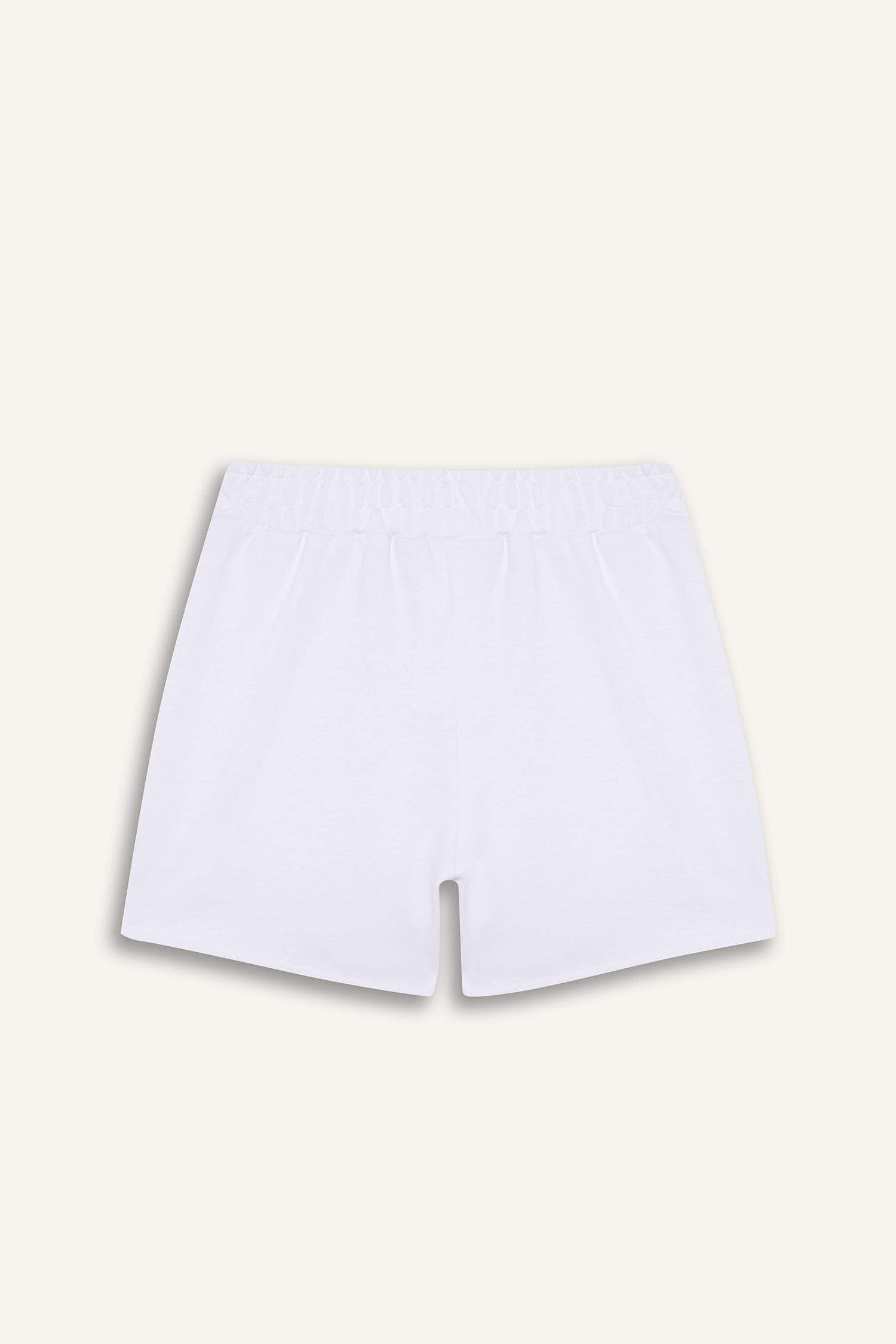 Girl Elastic Waist Printed Shorts