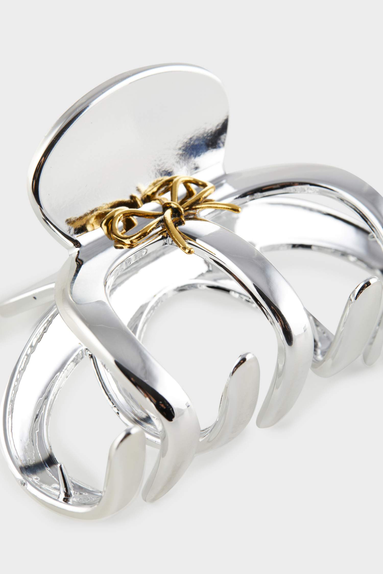 Woman Silver Latch Hair Clips