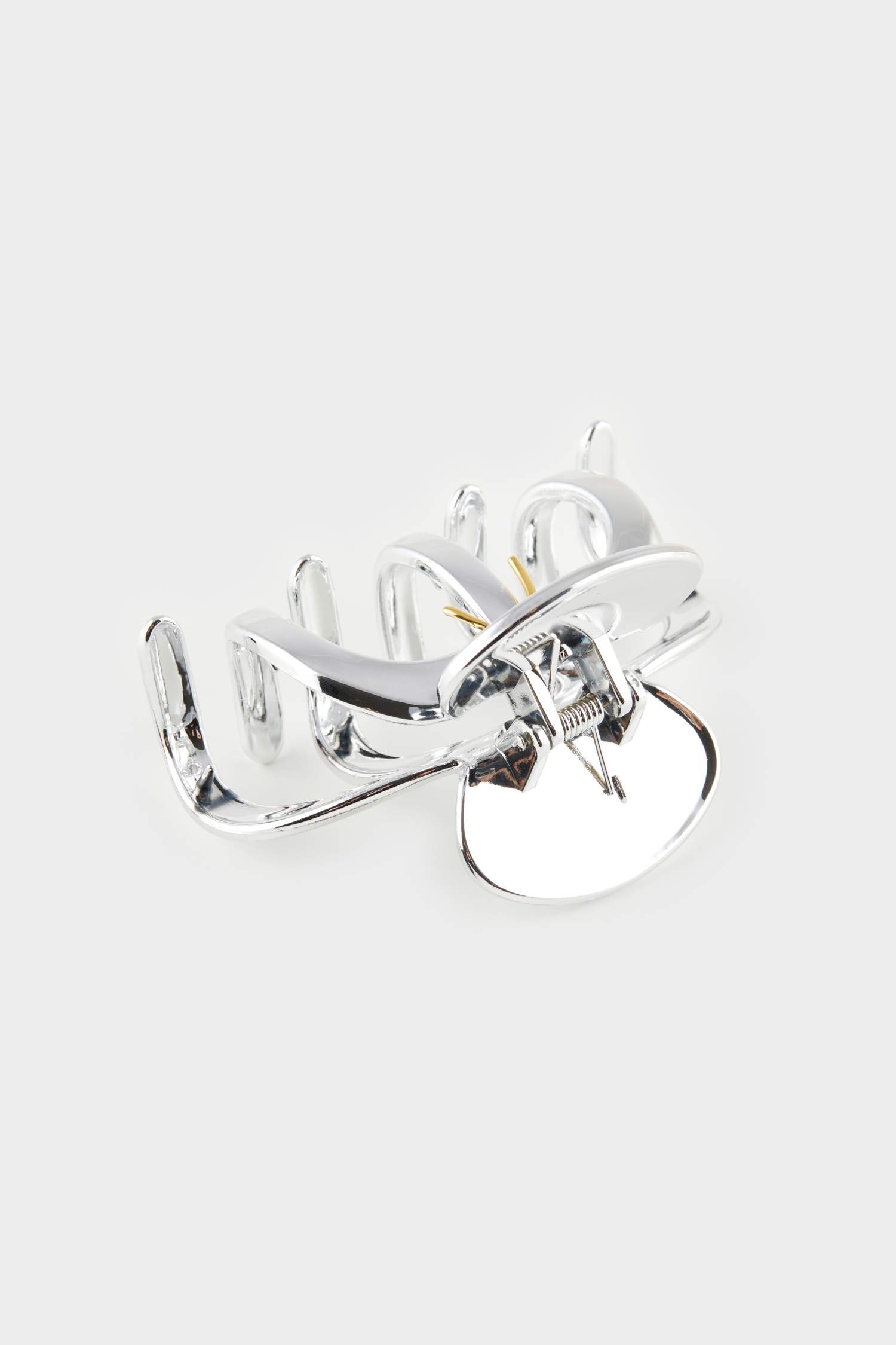 Woman Silver Latch Hair Clips