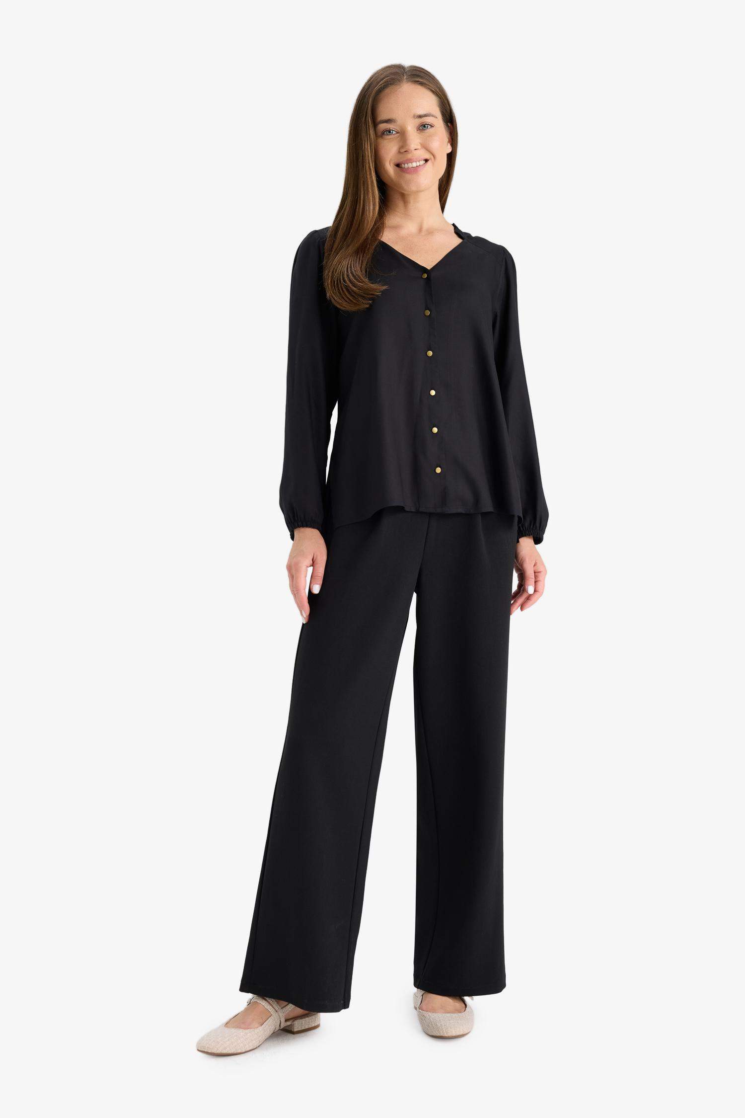 Регулярный крой, крееповые брюки