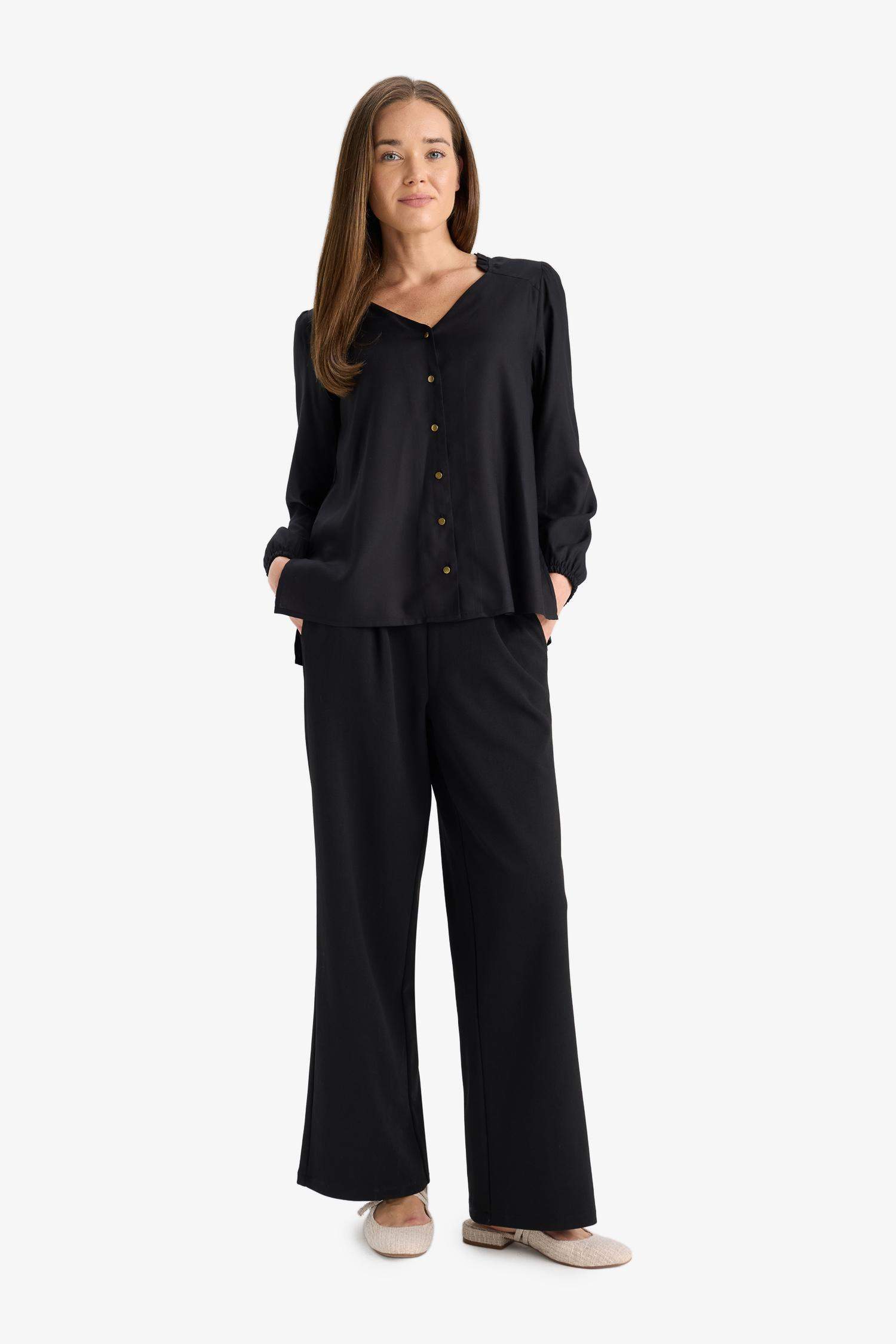 Регулярный крой, крееповые брюки