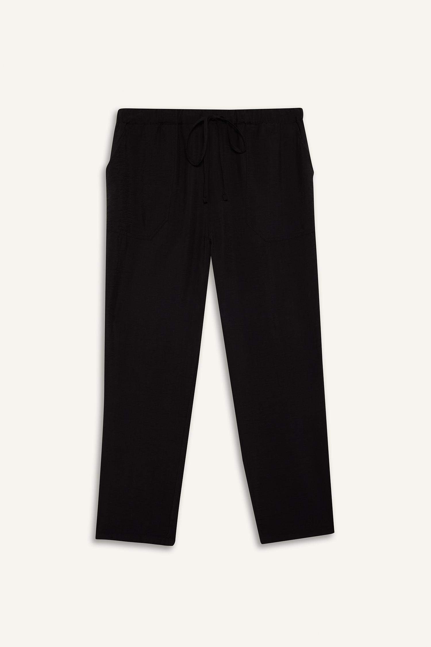 Carrot Fit Regular Hem Trousers