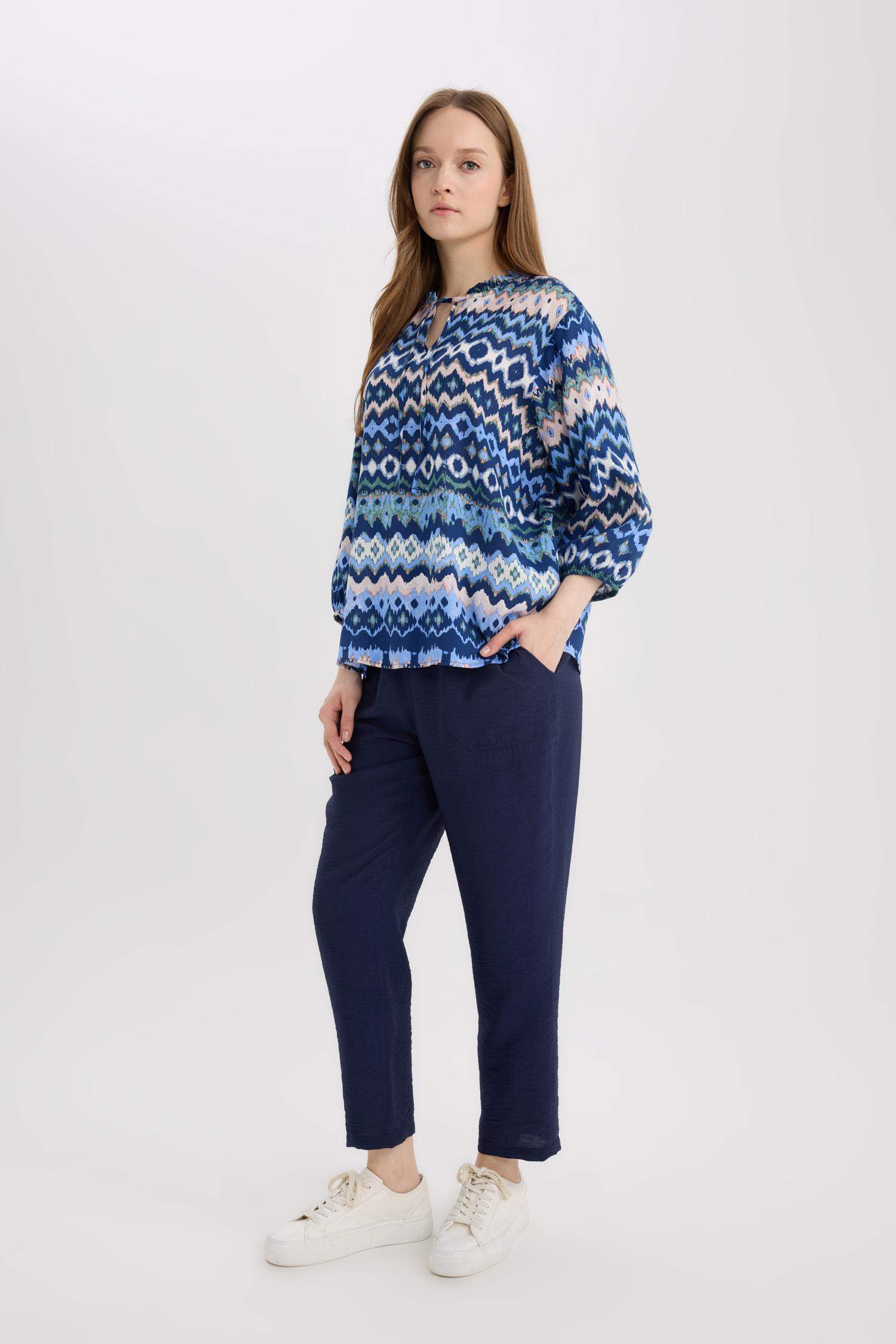 بنطلون بيزك سادة قصة عادية ورجل عادية كحلي