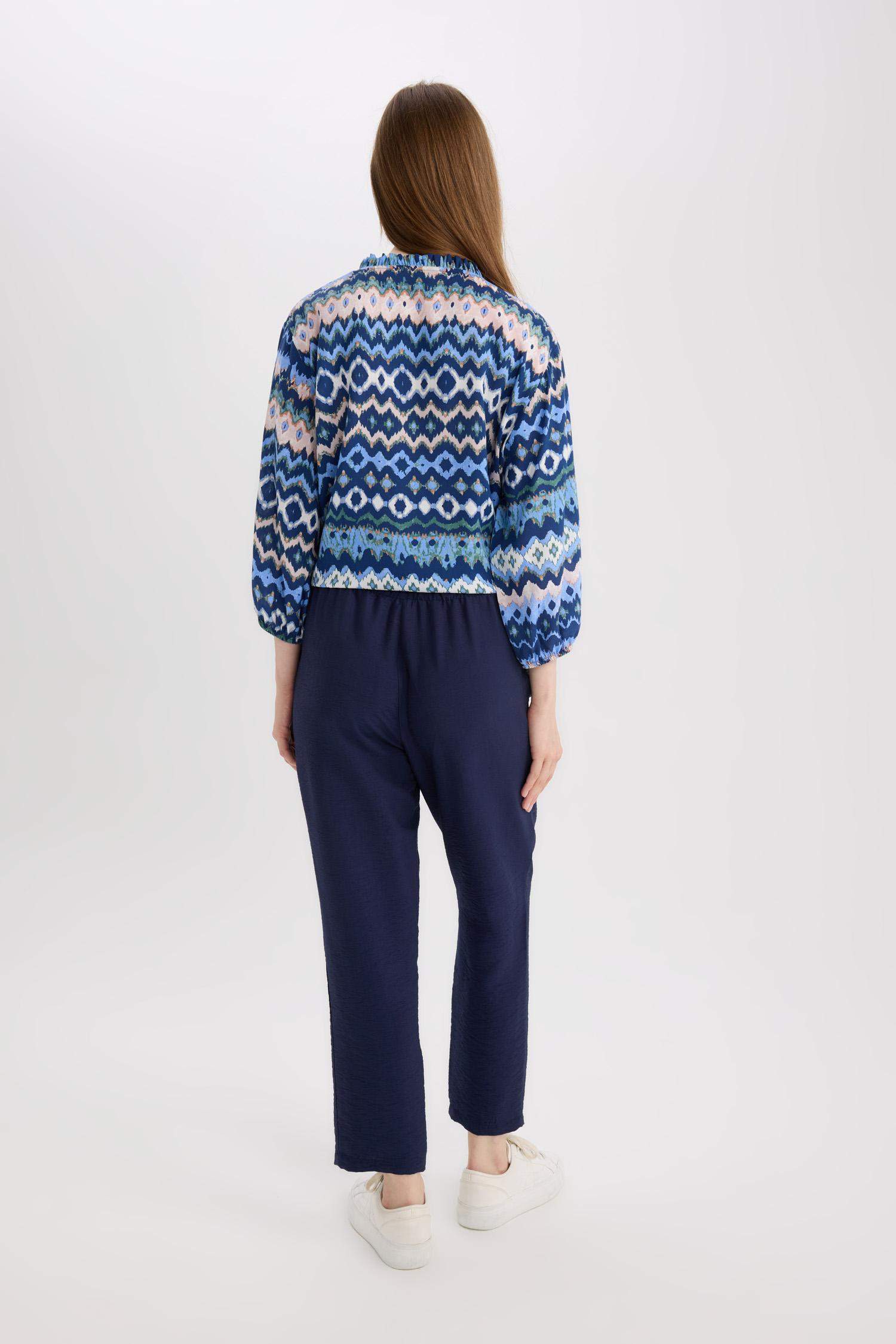 بنطلون بيزك سادة قصة عادية ورجل عادية كحلي