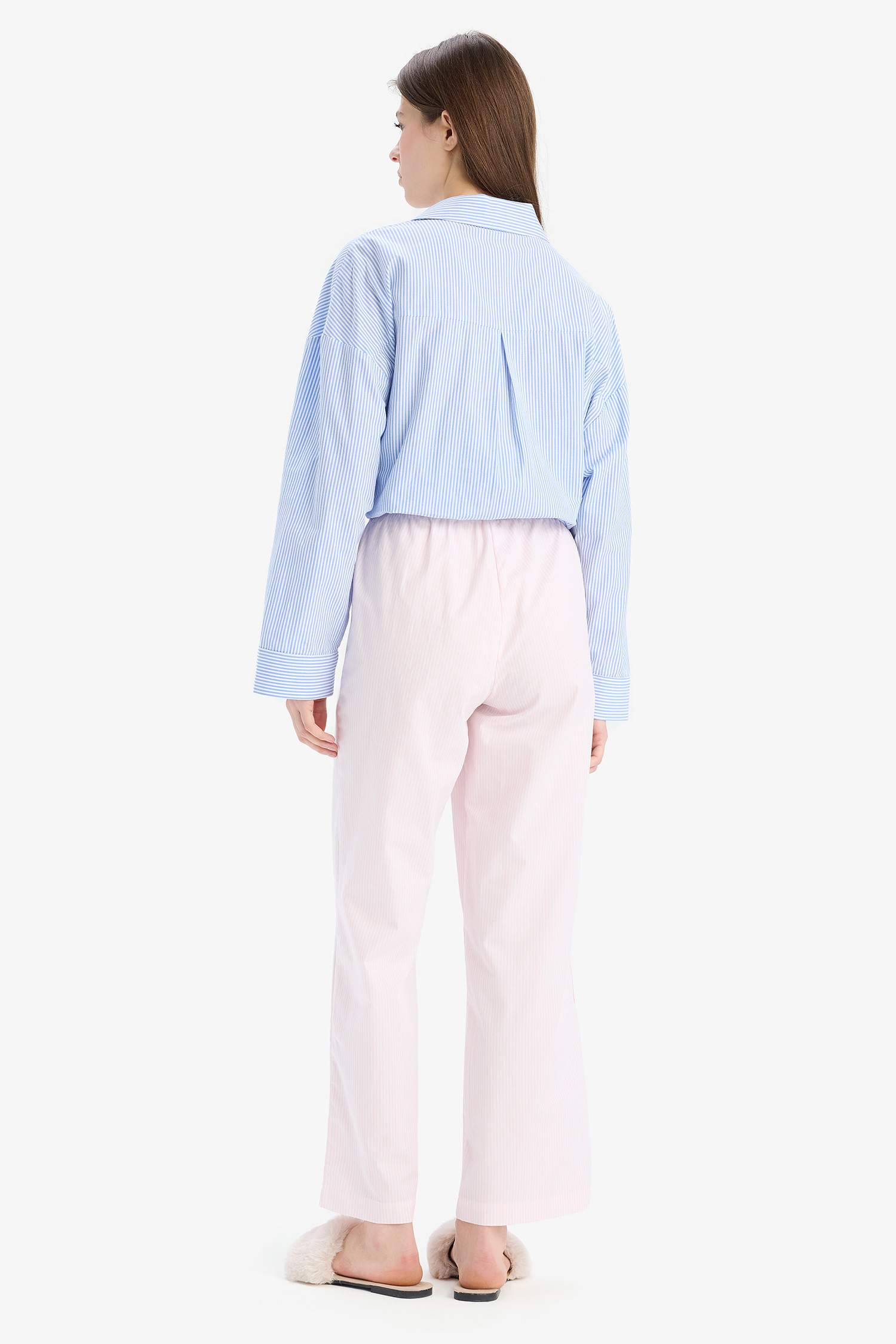 Fall in Love Long Poplin Pajama Bottoms