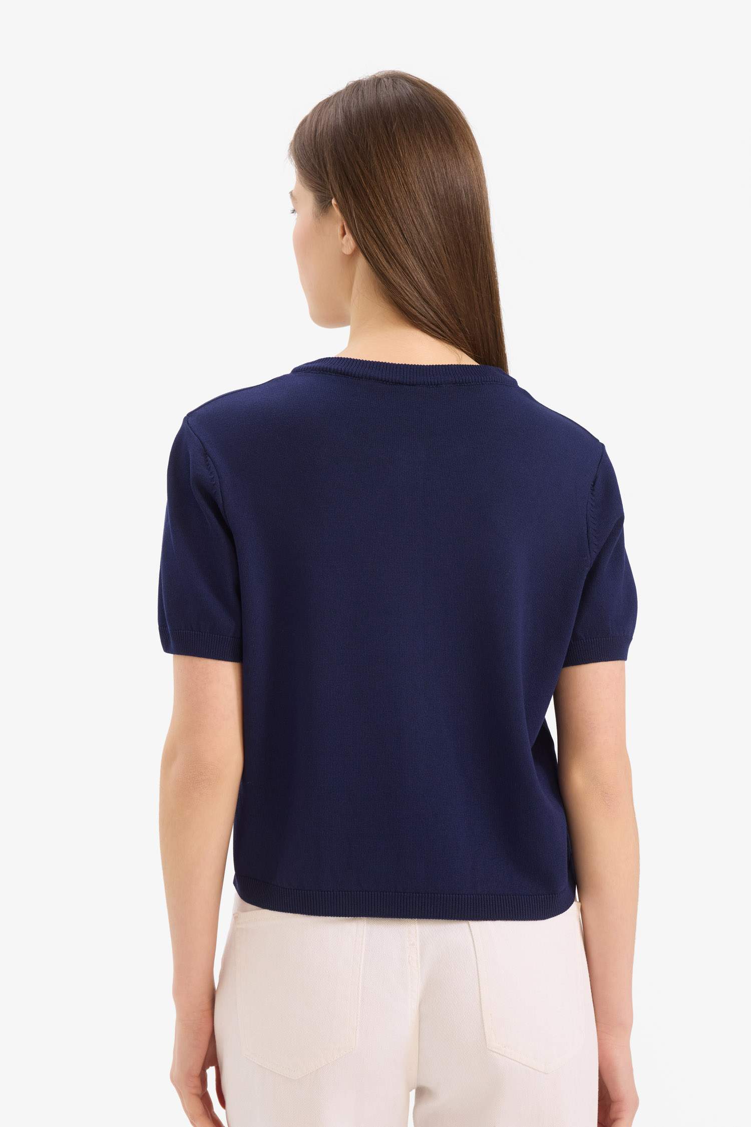 	Regular Fit Bisiklet Yaka Basic Düz Triko Hırka