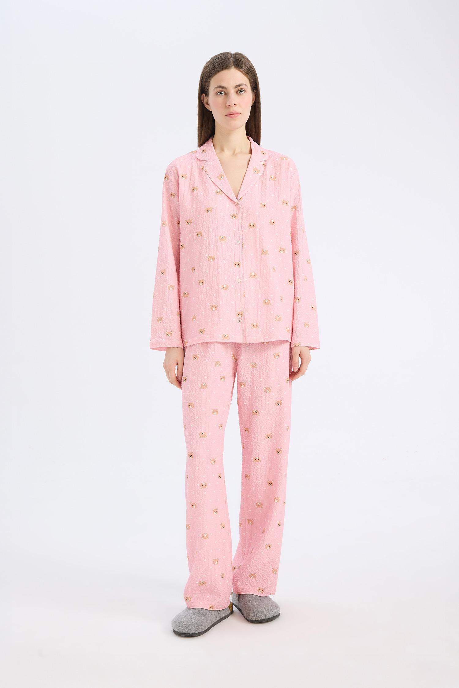 Uzun Boy Dokuma Pijama Altı