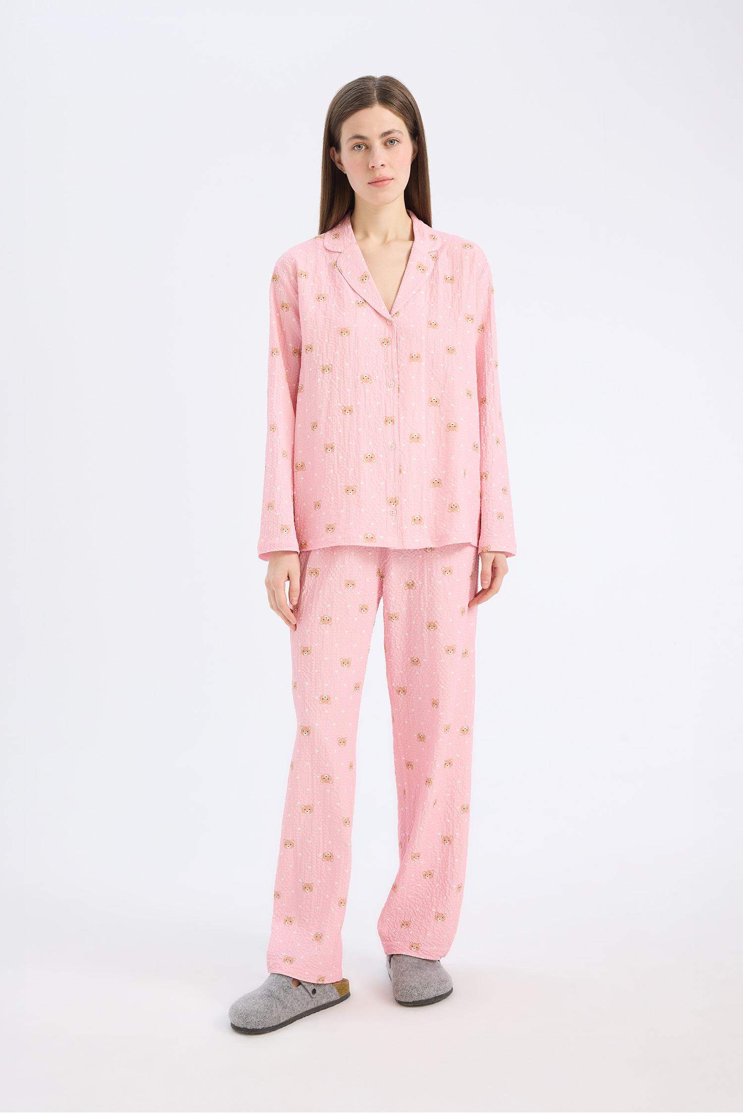 Uzun Boy Dokuma Pijama Altı