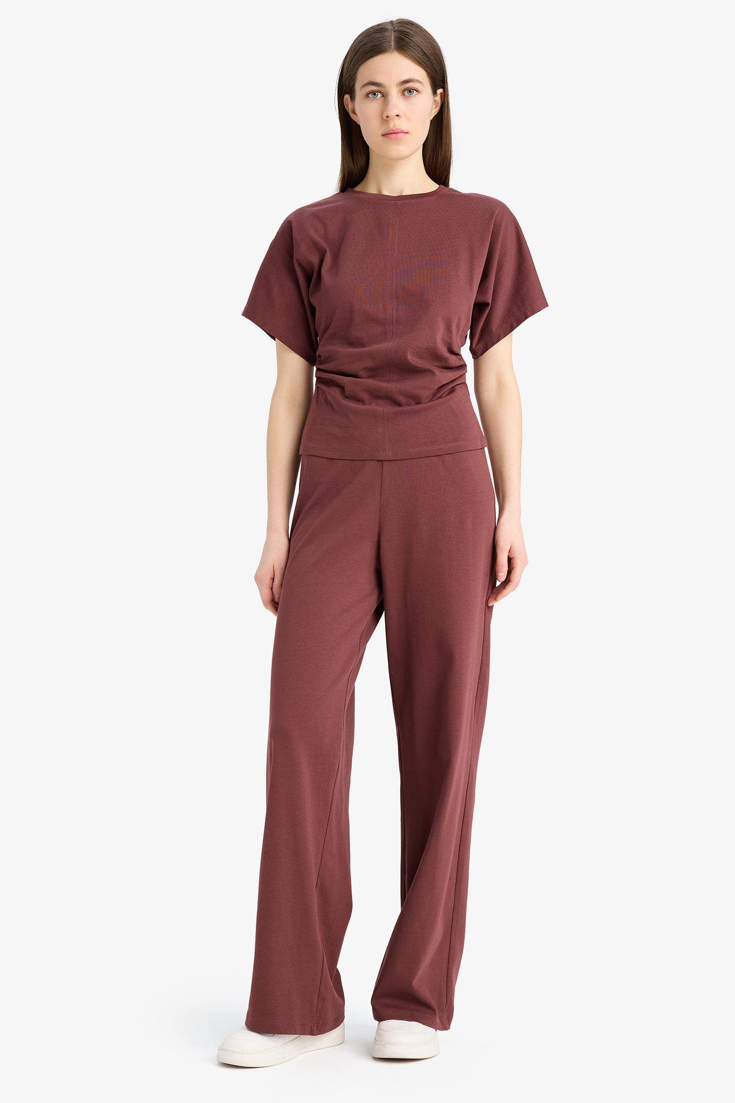 Wide Leg Basic Düz Geniş Paça Premium Pantolon