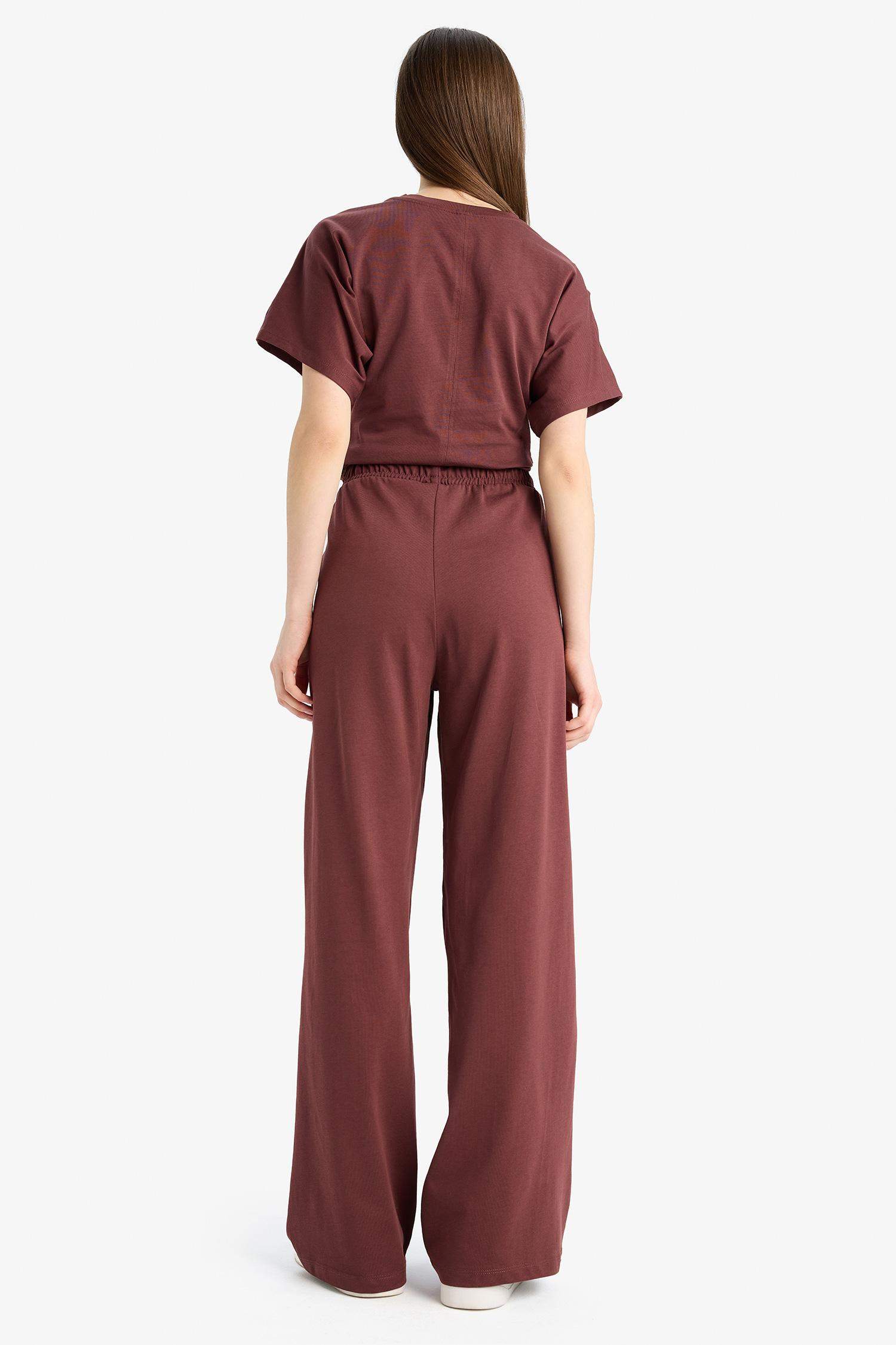 Wide Leg Basic Düz Geniş Paça Premium Pantolon