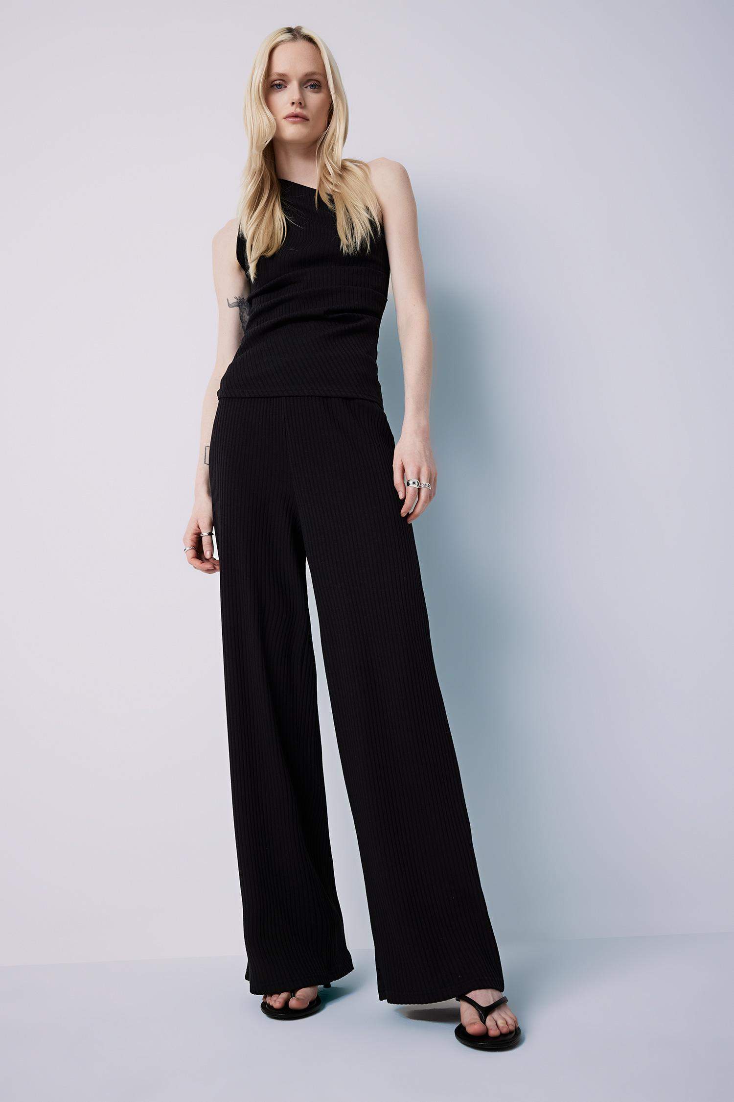 Slim Fit Dar Kesim Fitilli Kaşkorse Basic Düz Pantolon