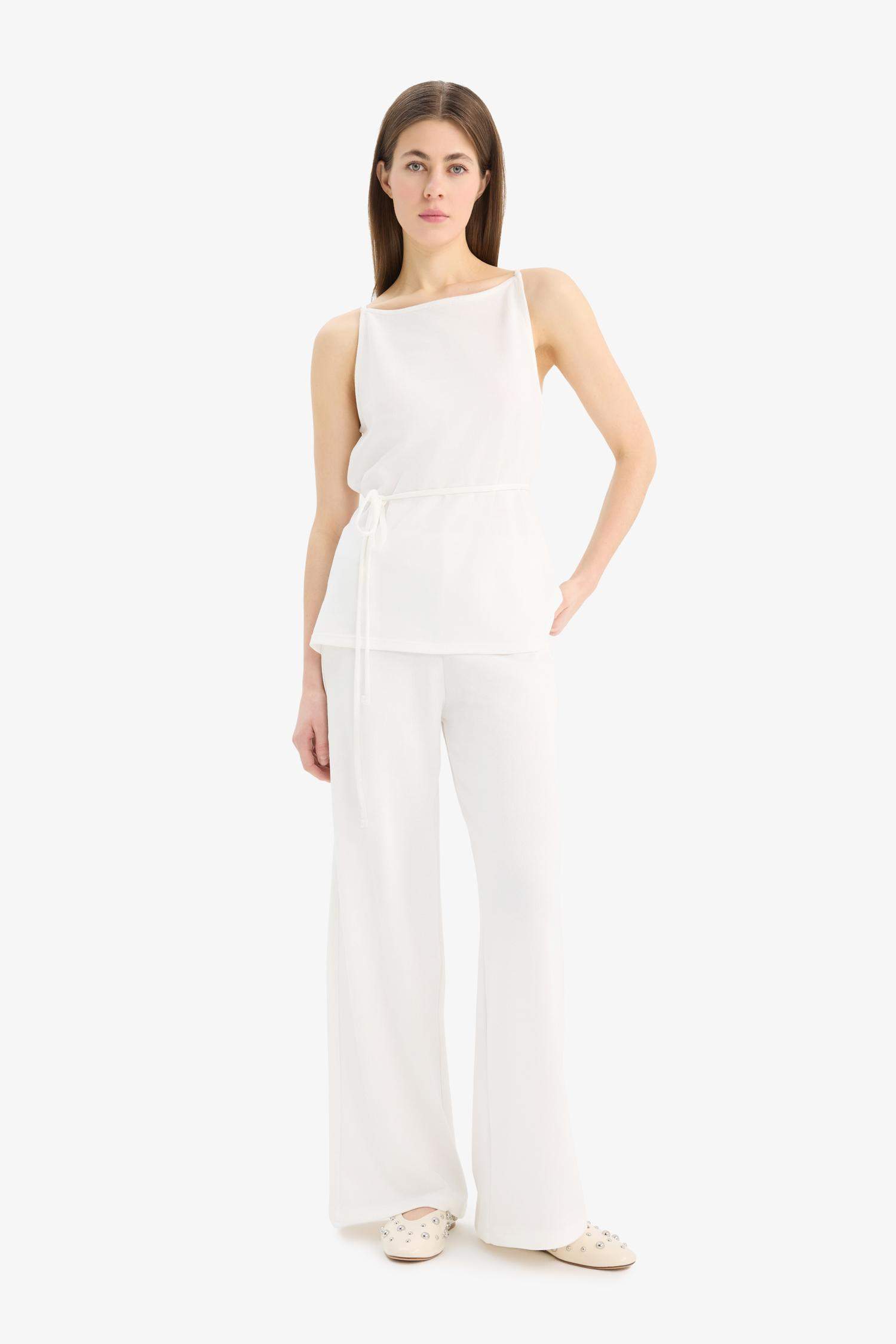 Брюки с широкими штанинами, стандартная посадка