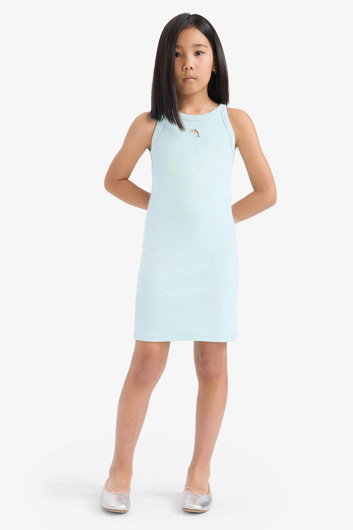 Slim Fit Sleeveless Knitted Dress