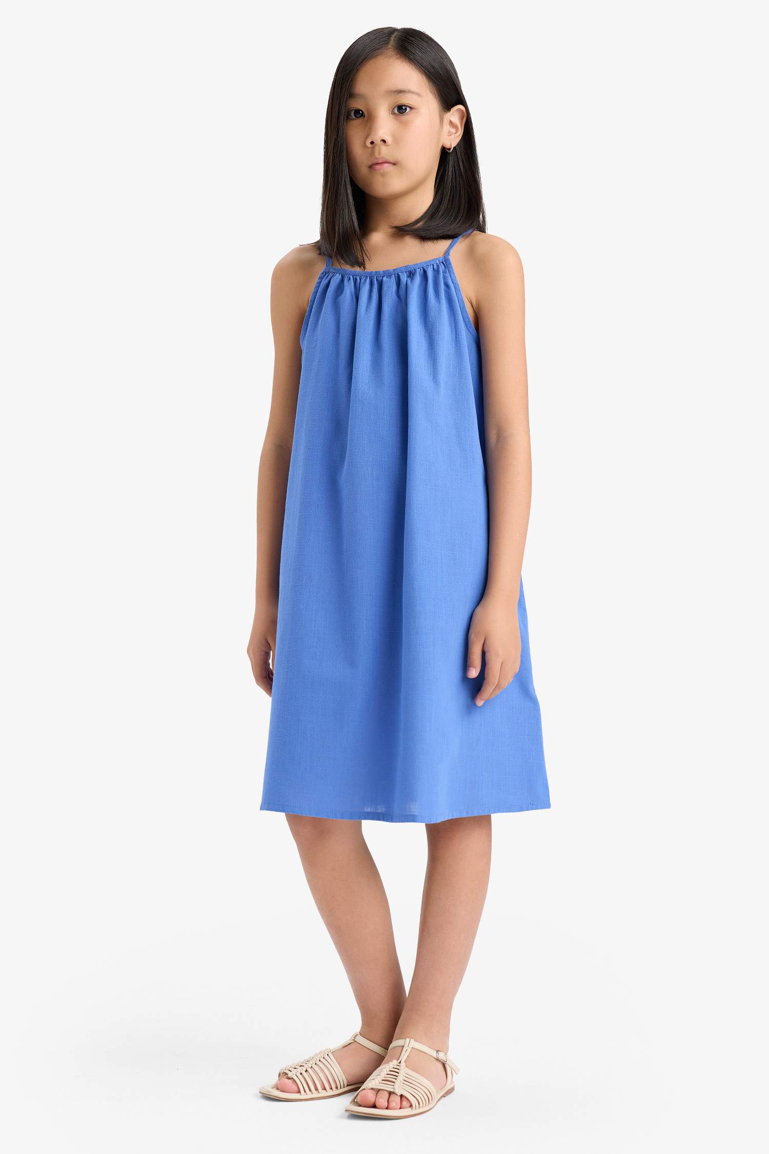A Cut Sleeveless Woven Dress