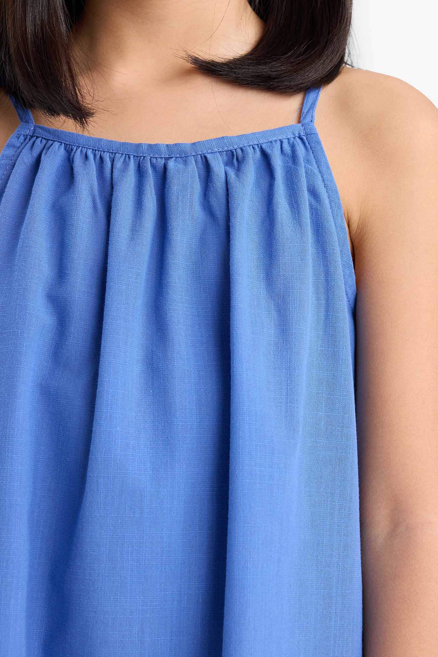 A Cut Sleeveless Woven Dress