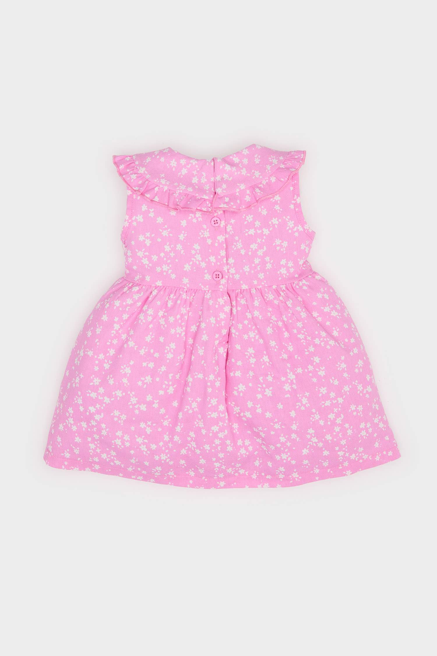 Baby Girl Floral Sleeveless Twill Dress