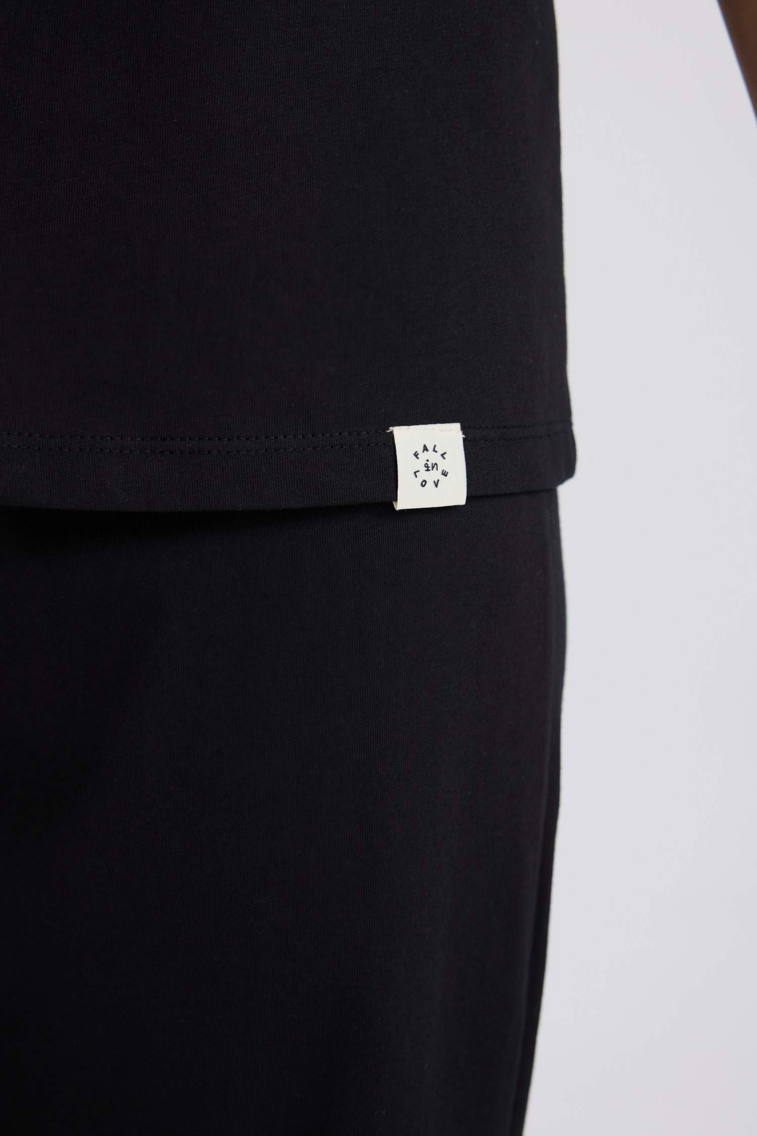 Pijama Takımı Bisiklet Yaka Kısa Kollu Üst Beli Lastikli Uzun Altı-Fall in Love