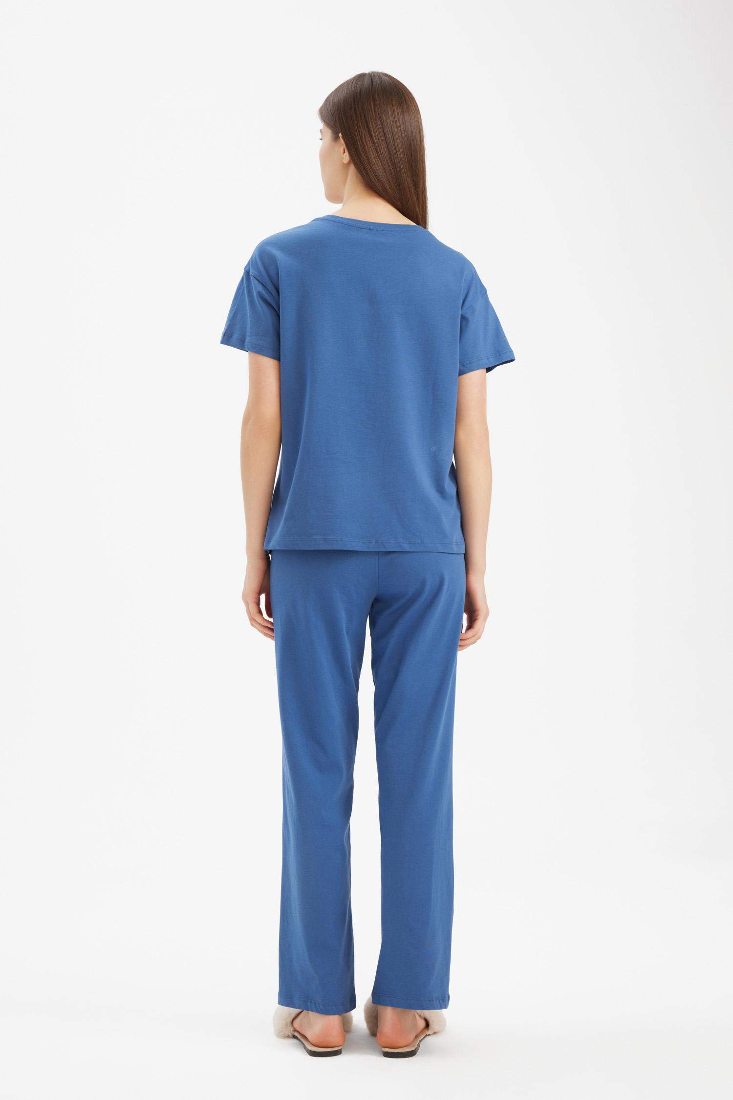 Pijama Takımı Kısa Kollu Üst Beli Lastikli Alt-Fall in Love