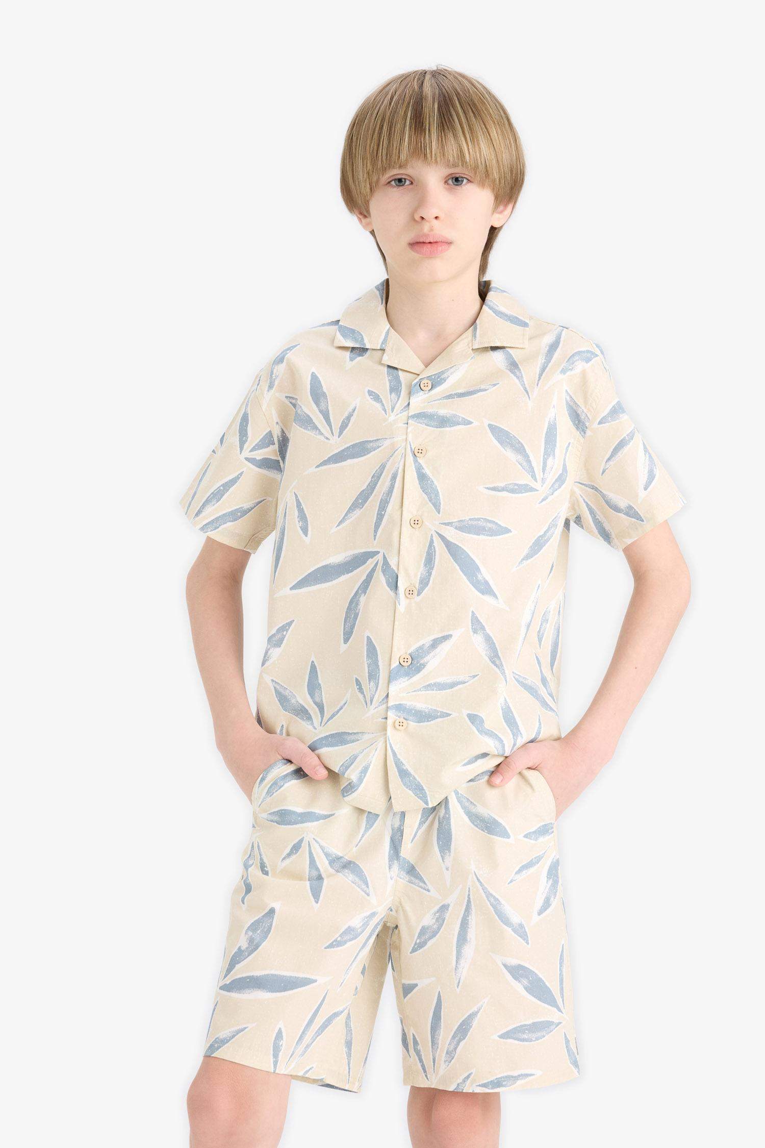 Boy Regular Fit Floral Parachute Shorts