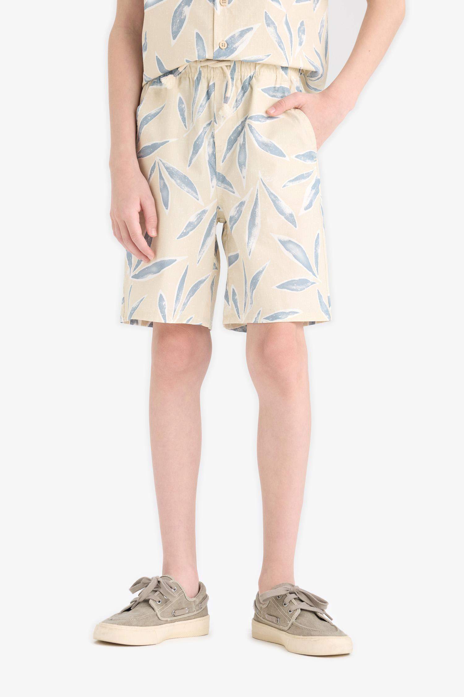 Boy Regular Fit Floral Parachute Shorts