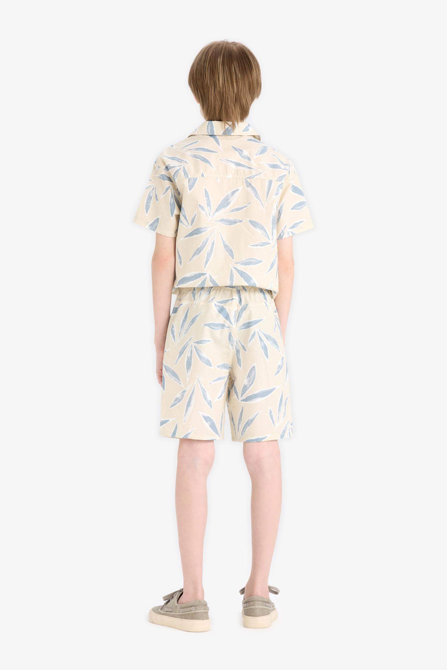 Boy Regular Fit Floral Parachute Shorts