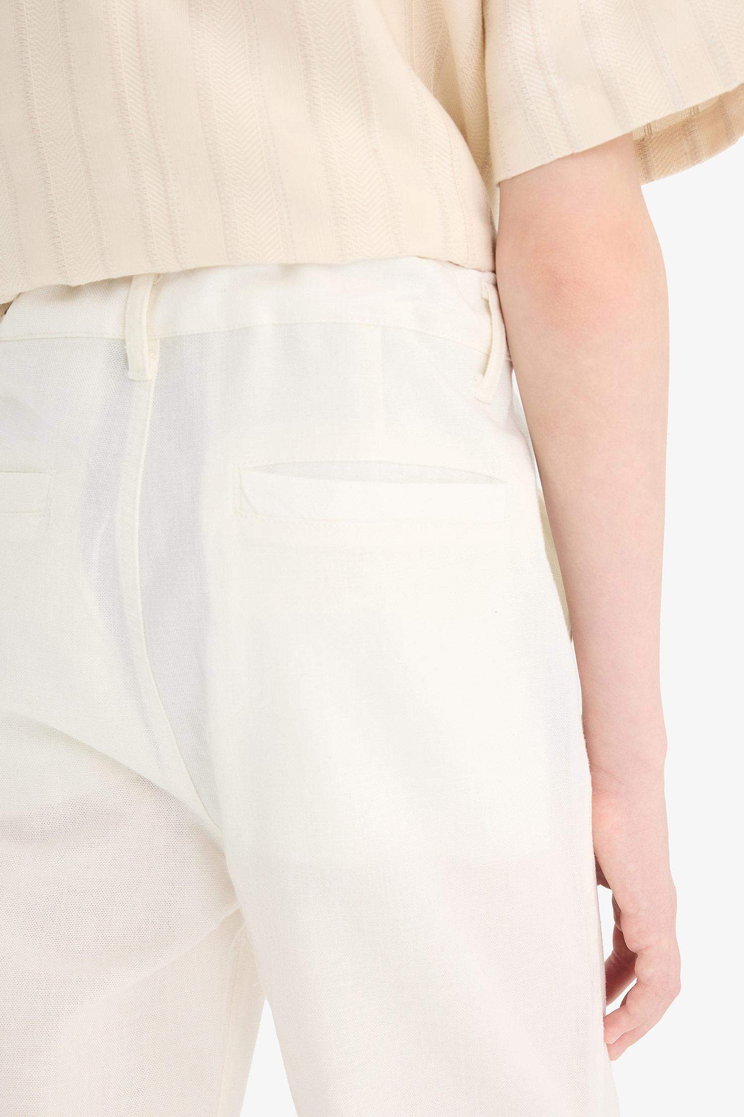 Брюки для мальчиков каррот-фит со стандартными штанинами и льняным эффектом