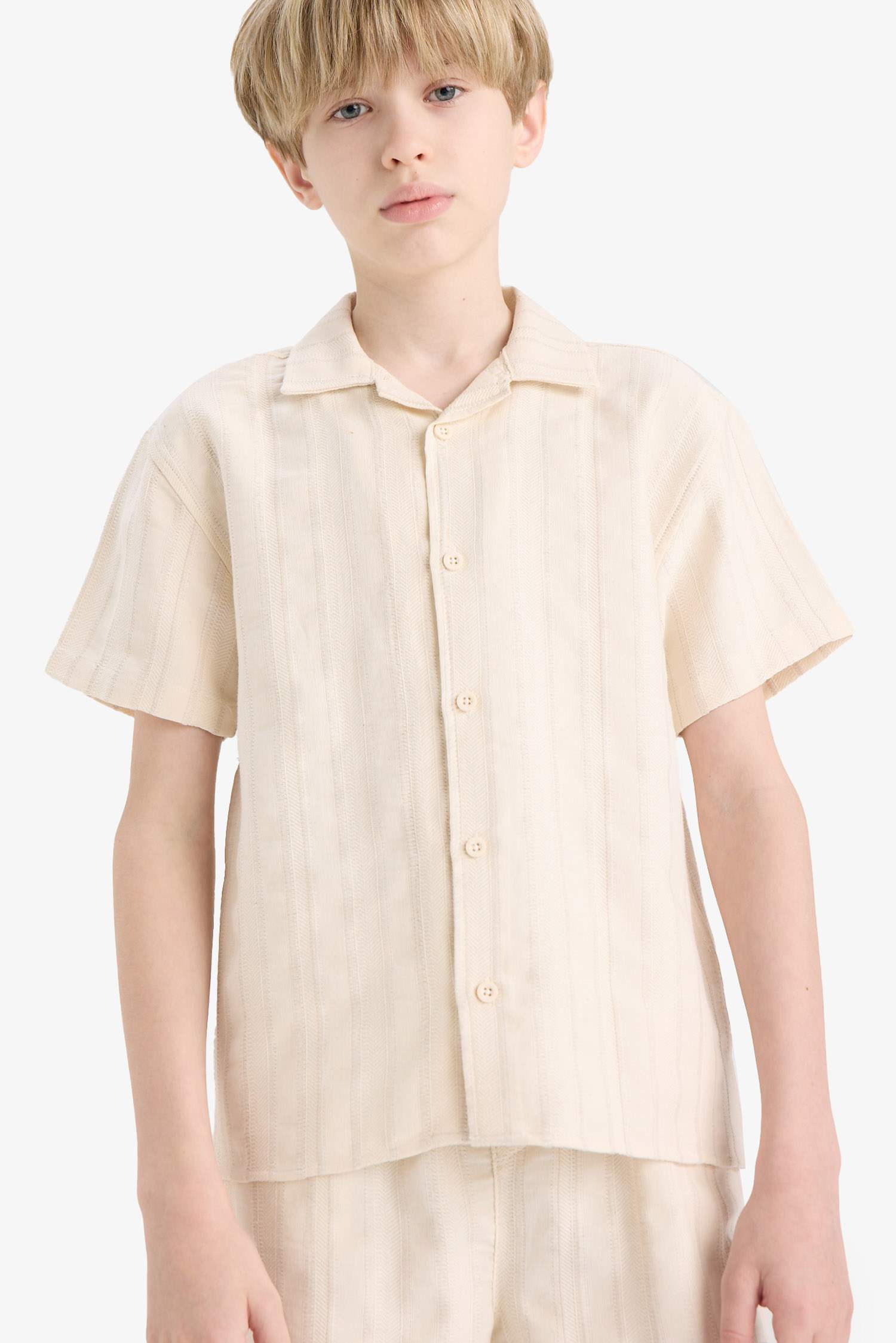 Boy Oversize Fit Polo Neck Short Sleeve Shirt